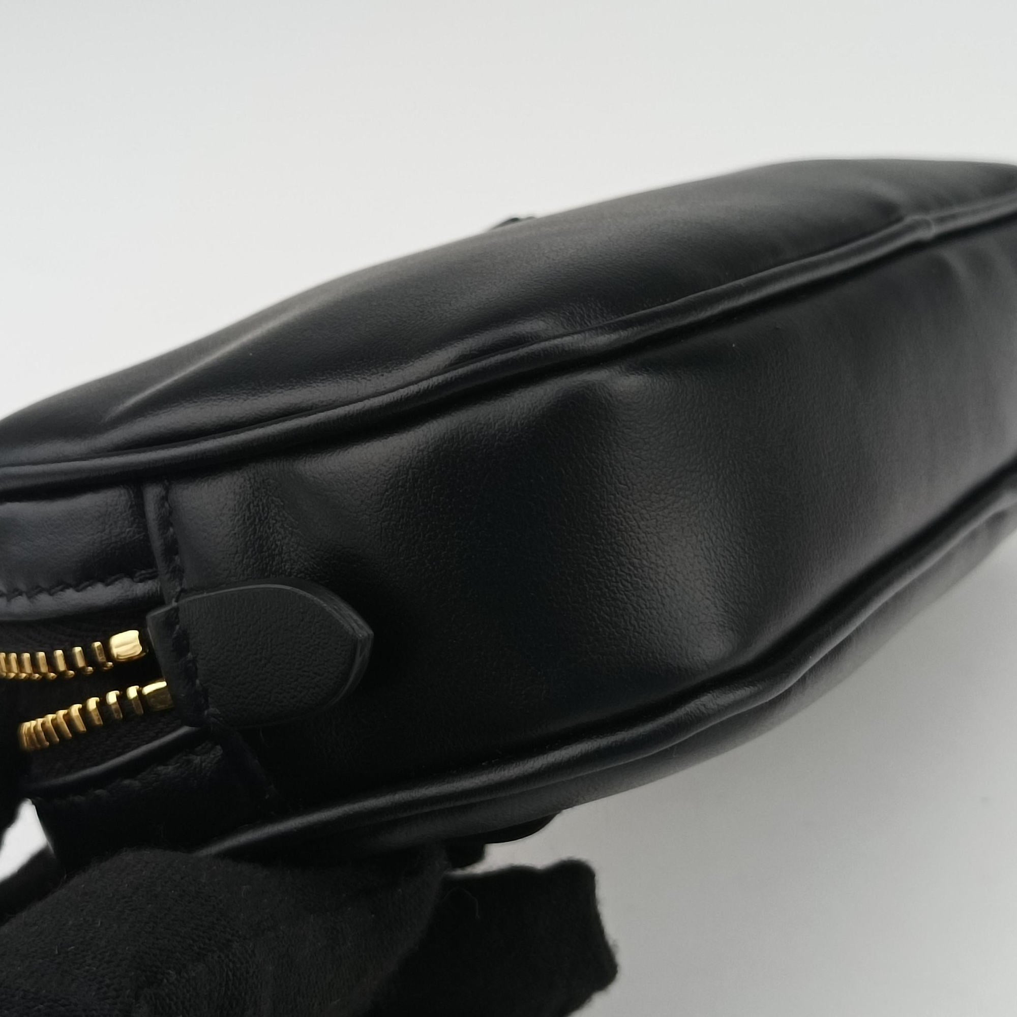Logo belt Black leather DNP104ロゴベルト ブラック レザー DNP104