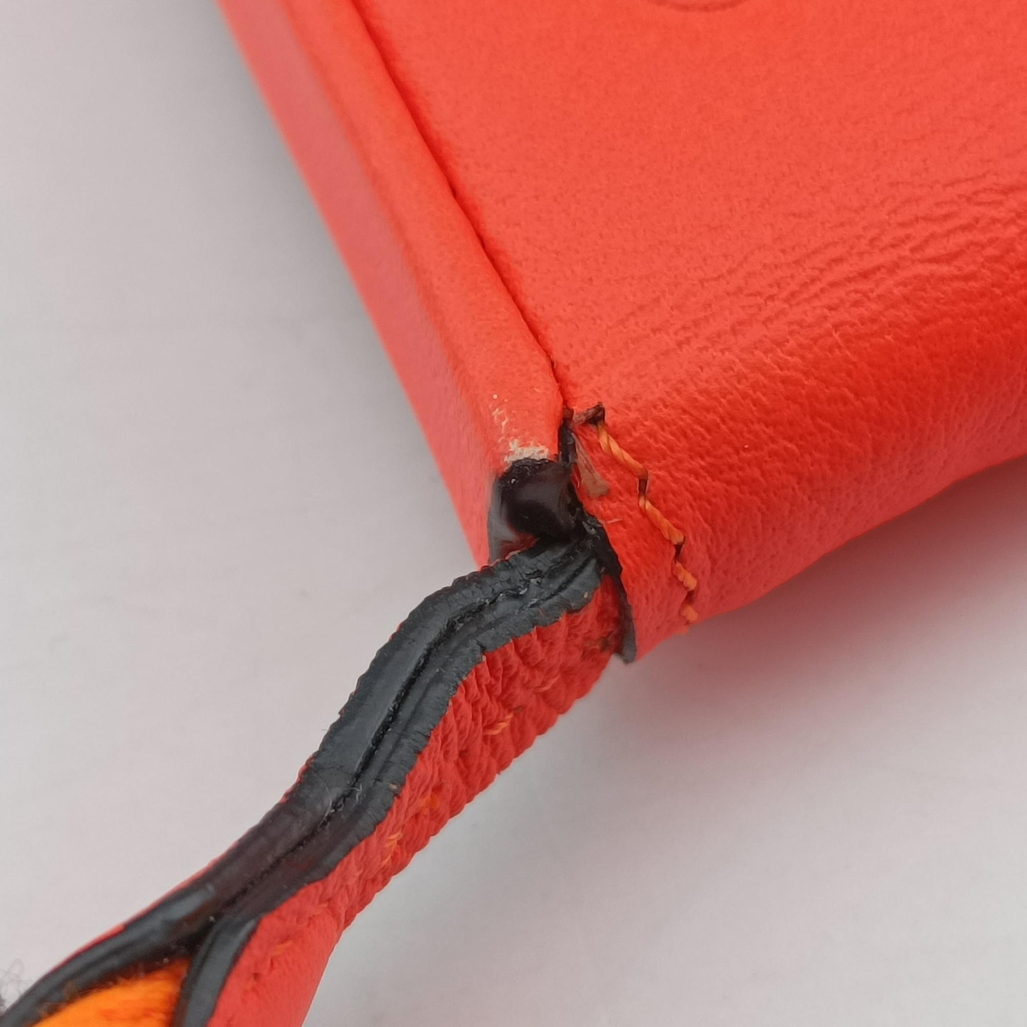 Heel Pouch mini Orange Leather 102011ヒールポーチミニ オレンジ レザー 102011