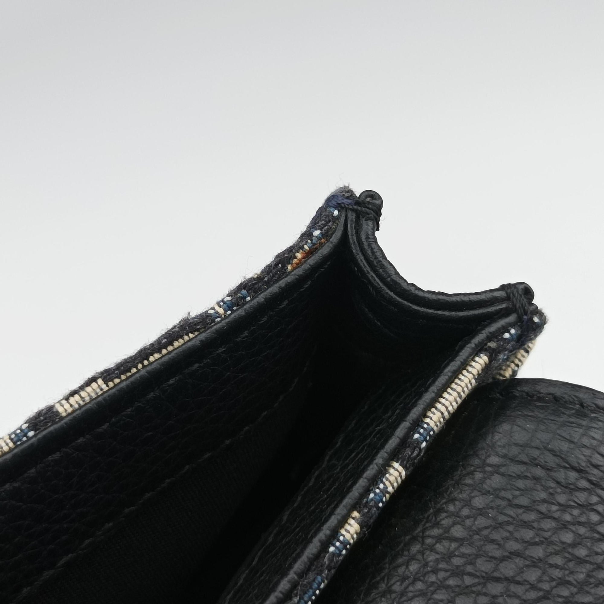 Saddle Pouch Navy×Black Jacquard×Leather 03-BO-0270サドル ポーチ ネイビー×ブラック ジャガード×レザー 03-BO-0270