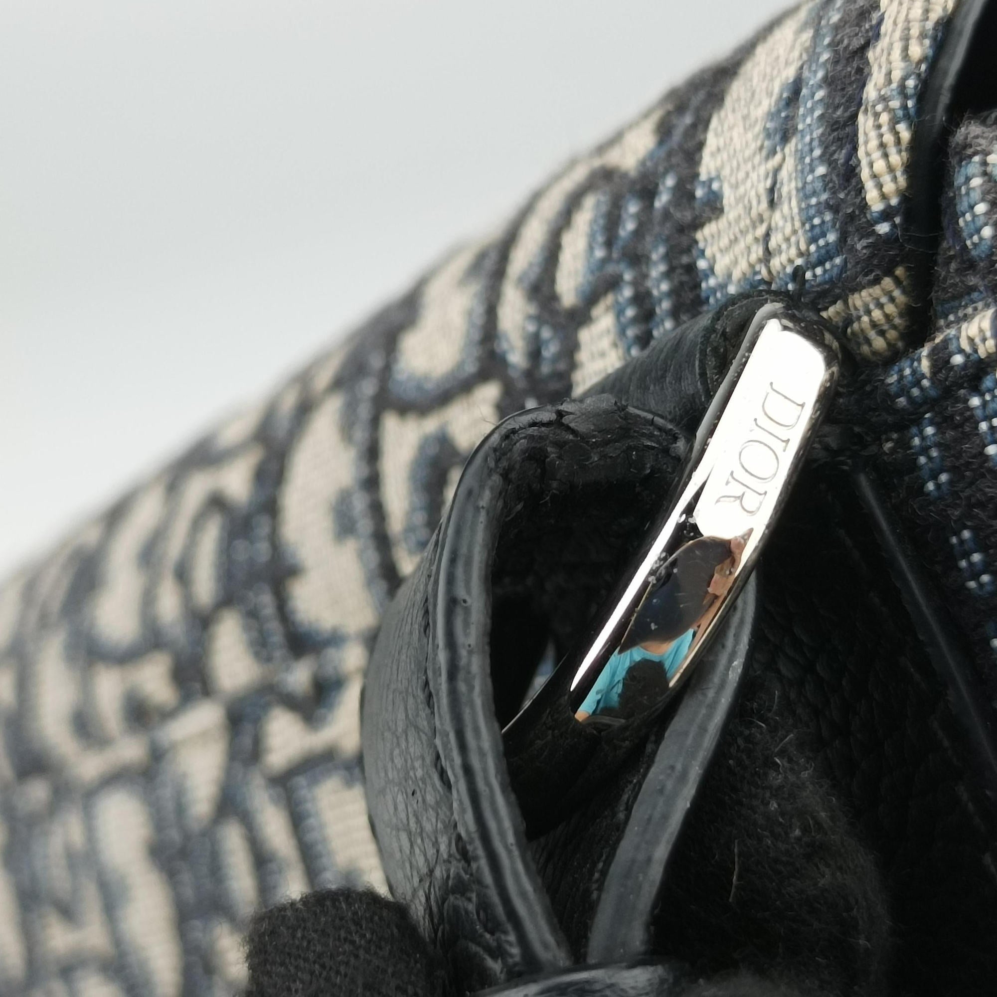 Saddle Pouch Navy×Black Jacquard×Leather 03-BO-0270サドル ポーチ ネイビー×ブラック ジャガード×レザー 03-BO-0270