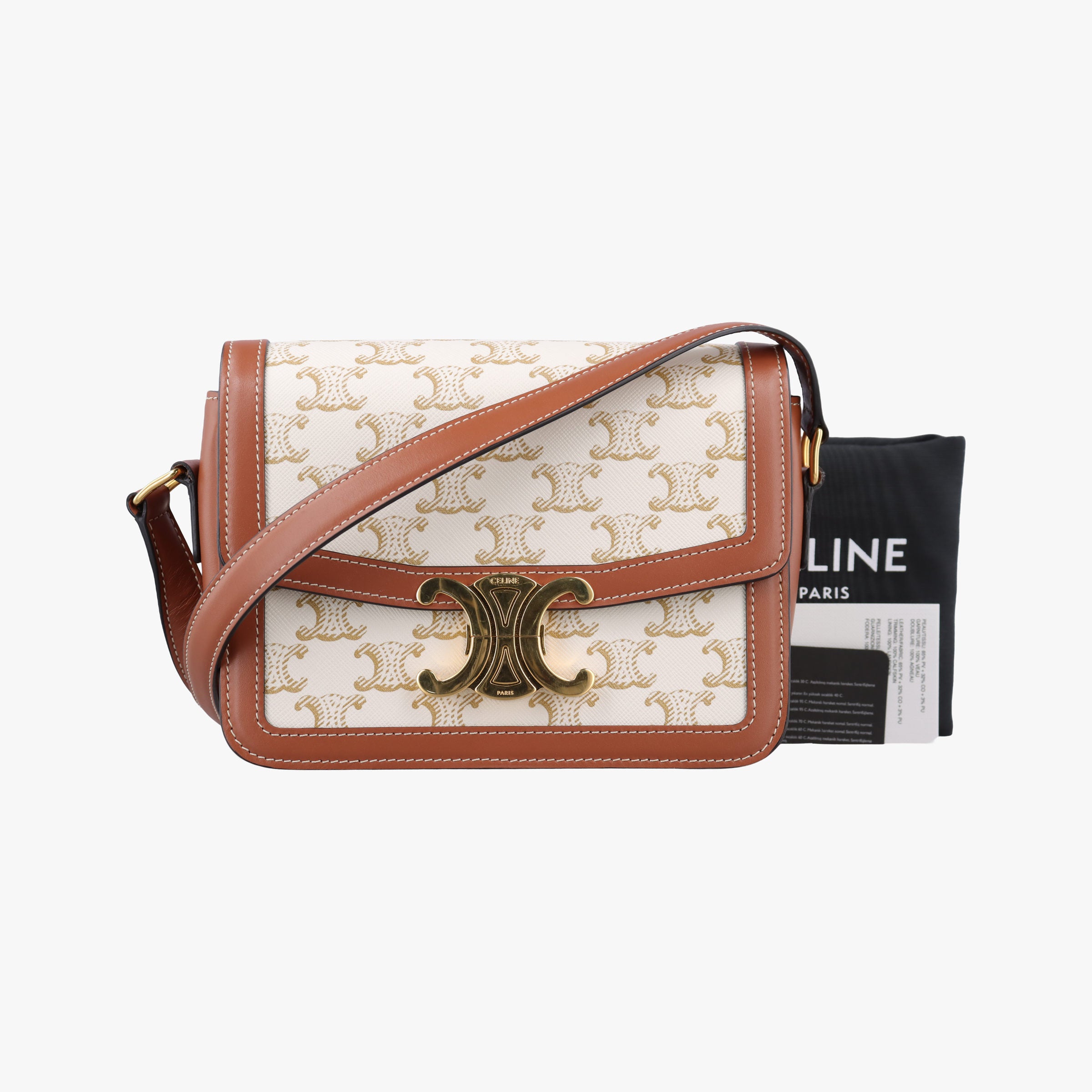 Teen Triomphe White×brown PVC coated canvas S-LM-3251ティーン トリオンフ ホワイト×ブラウン PVCコーティングキャンバス S-LM-3251