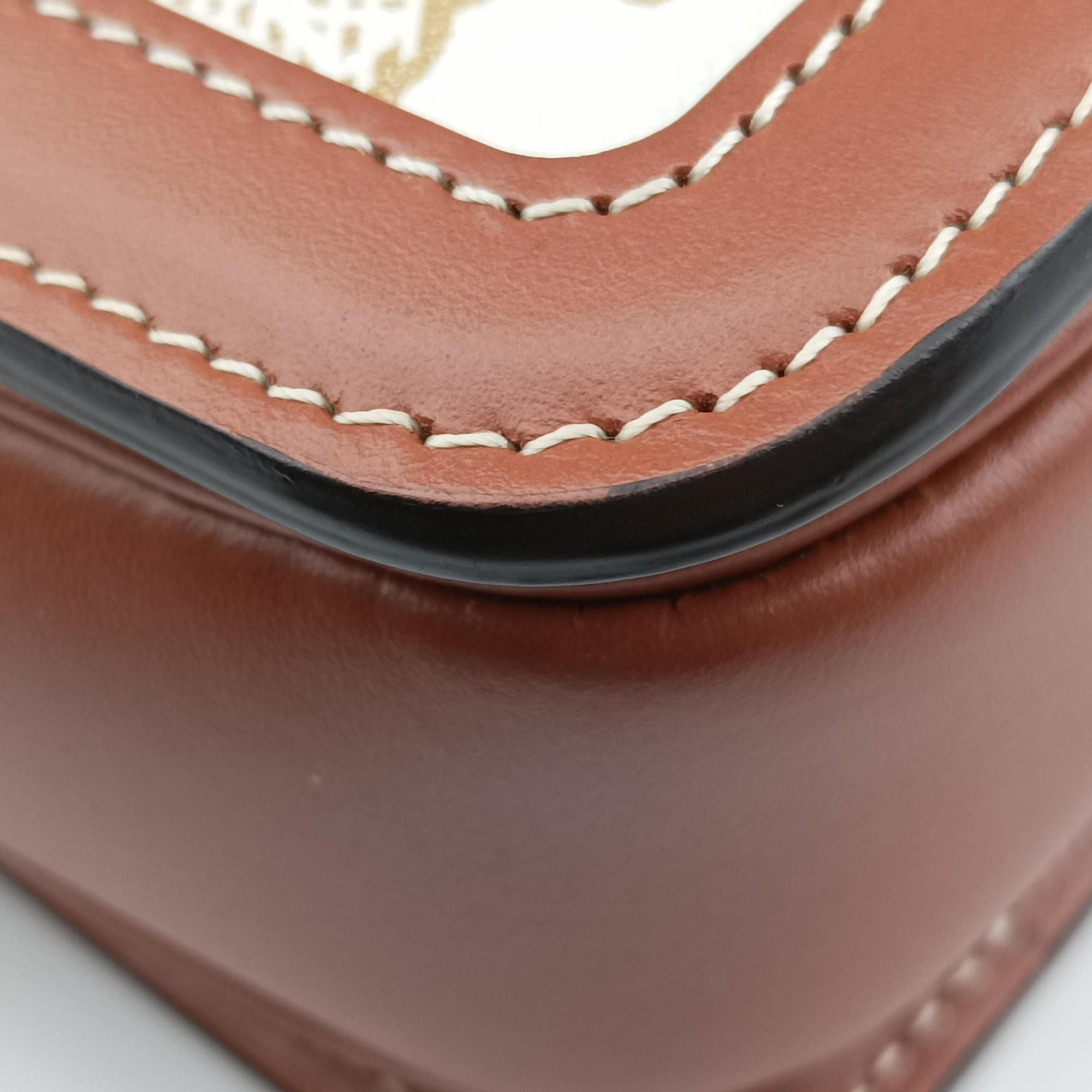 Teen Triomphe White×brown PVC coated canvas S-LM-3251ティーン トリオンフ ホワイト×ブラウン PVCコーティングキャンバス S-LM-3251