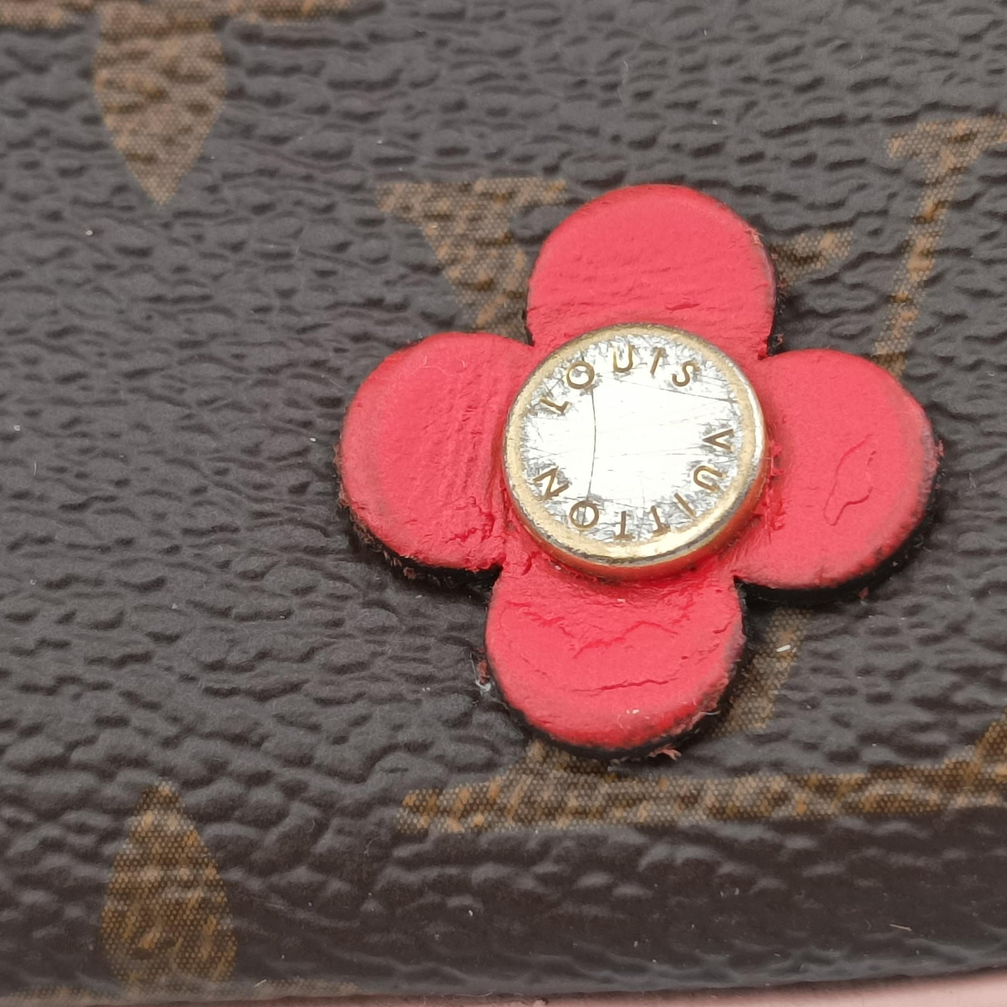 Pochette Double Zip Blooming Flowers brown×multicolor Monogram Canvas×calf leather M63905 GI0199ポシェット ドゥーブルジップ ブルーミングフラワー モノグラム/ブラウン×マルチカラー モノグラムキャンバス×カーフレザー M63905 GI0199