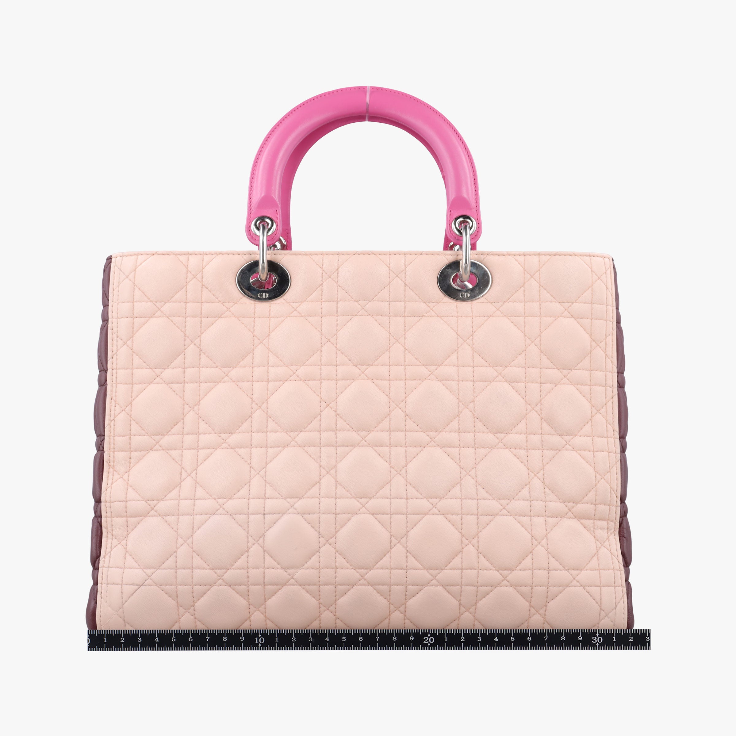 Lady Dior Pink × Bordeaux × Rose Red lambskin 15-BO-1114レディディオール ピンク × ボルドー × ローズレッド ラムスキン 15-BO-1114