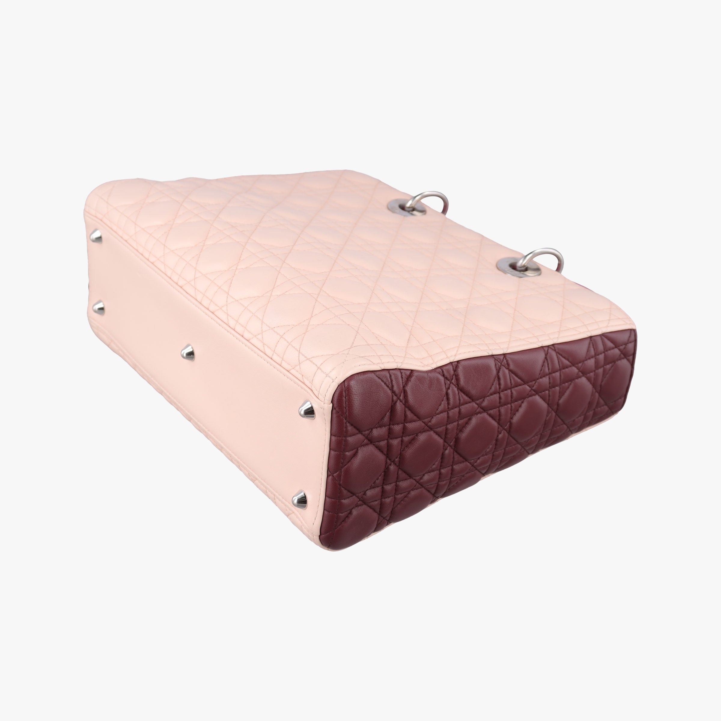 Lady Dior Pink × Bordeaux × Rose Red lambskin 15-BO-1114レディディオール ピンク × ボルドー × ローズレッド ラムスキン 15-BO-1114