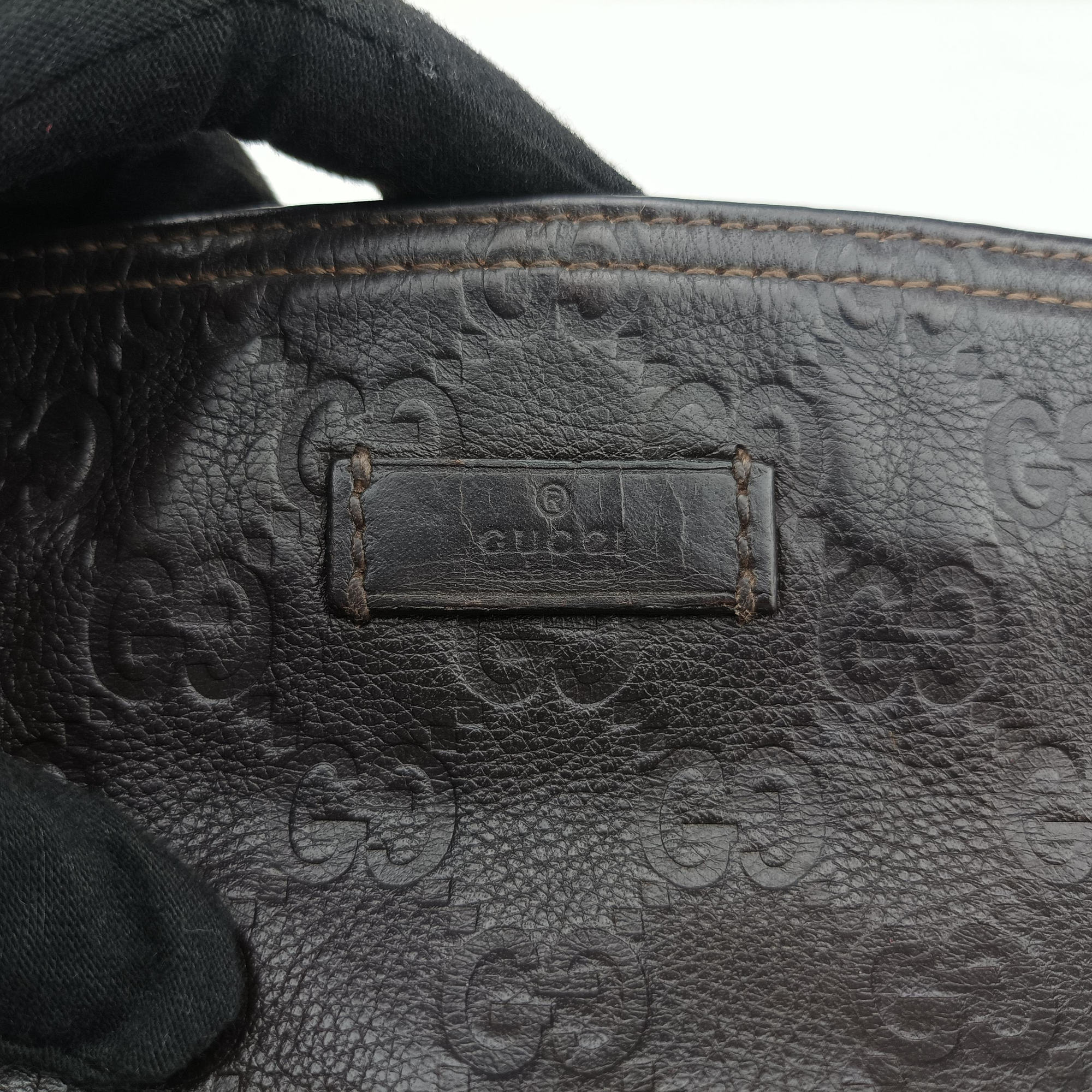 GG Imprime messenger Brown leather 201446 D4980131インプリメ メッセンジャー ブラウン レザー 201446 D4980131