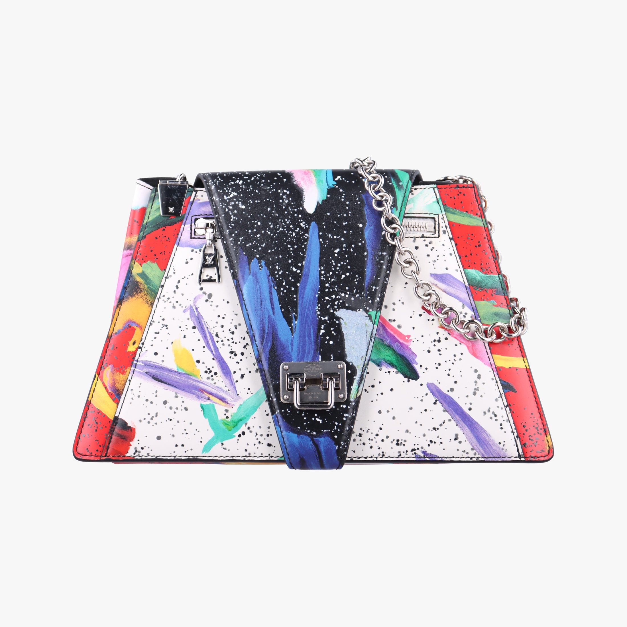 Splash Print Trapeze Bag Multicolor Leather M53791 PL0189 IC Chipスプラッシュプリント トラペーズバッグ マルチカラー レザー M53791 PL0189 ICチップ