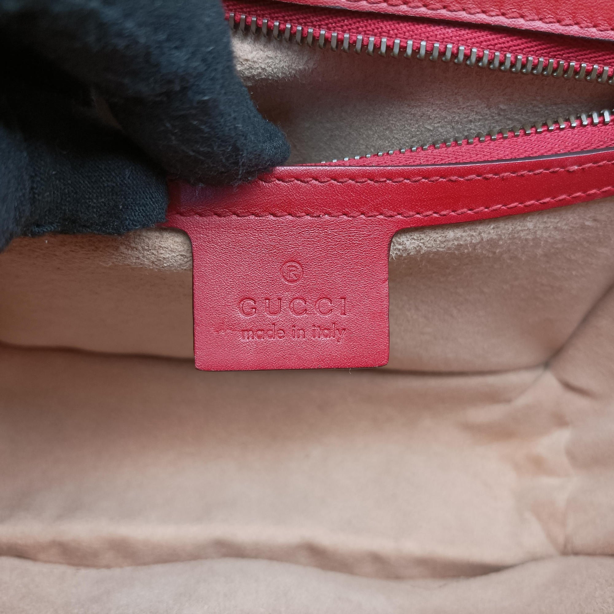 Queen Margaret Ivory×Red×Navy Leather 476542 G024525180クイーン マーガレット アイボリー×レッド×ネイビー レザー 476542 G024525180