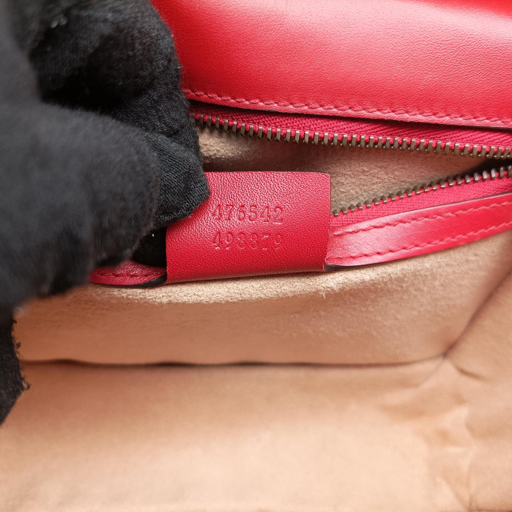 Queen Margaret Ivory×Red×Navy Leather 476542 G024525180クイーン マーガレット アイボリー×レッド×ネイビー レザー 476542 G024525180
