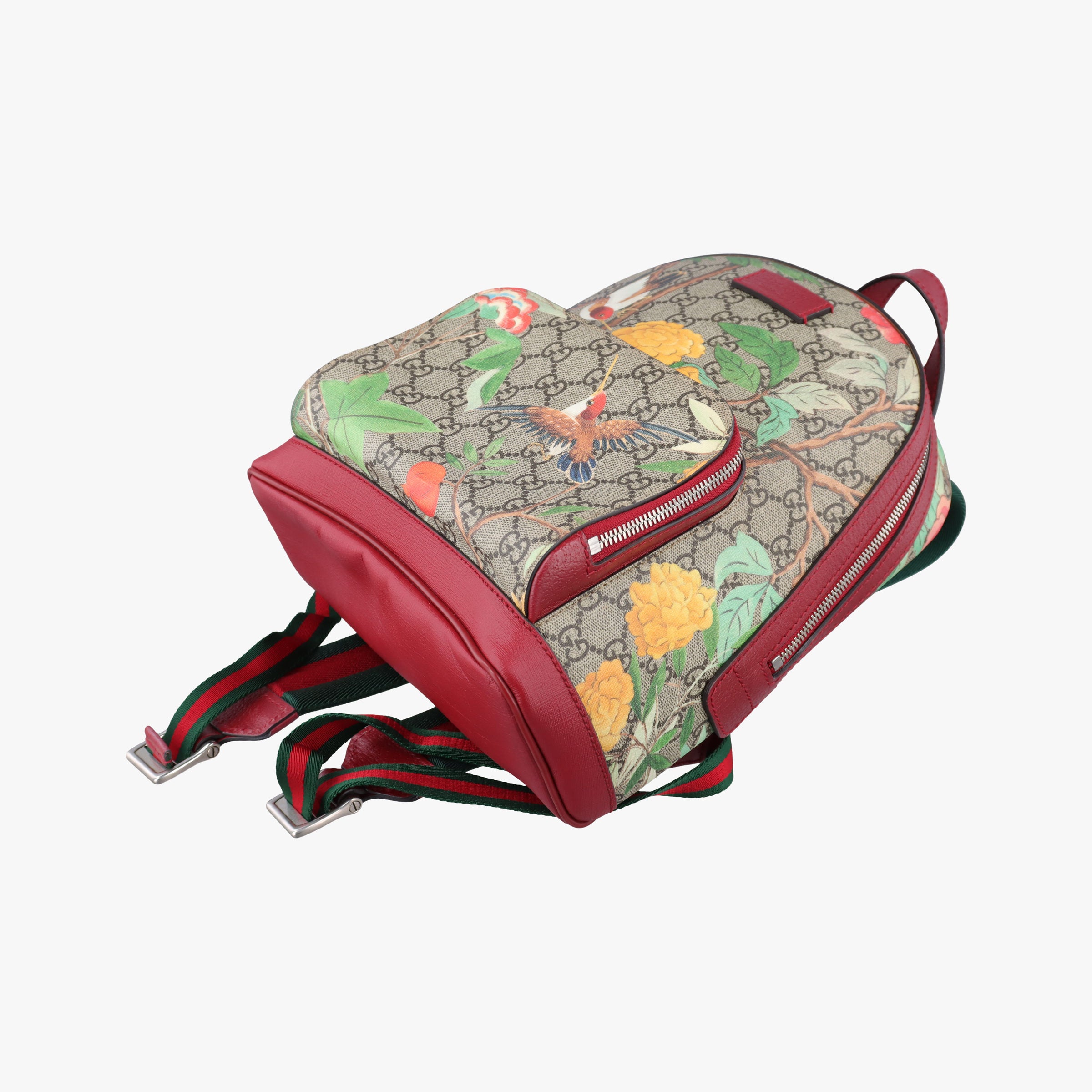 GG Supreme Tian Beige×Red×Multicolor PVC coated canvas×Leather 427042 C019437977GGスプリームティアン ベージュ×レッド×マルチカラー PVCコーティングキャンバス×レザー 427042 C019437977