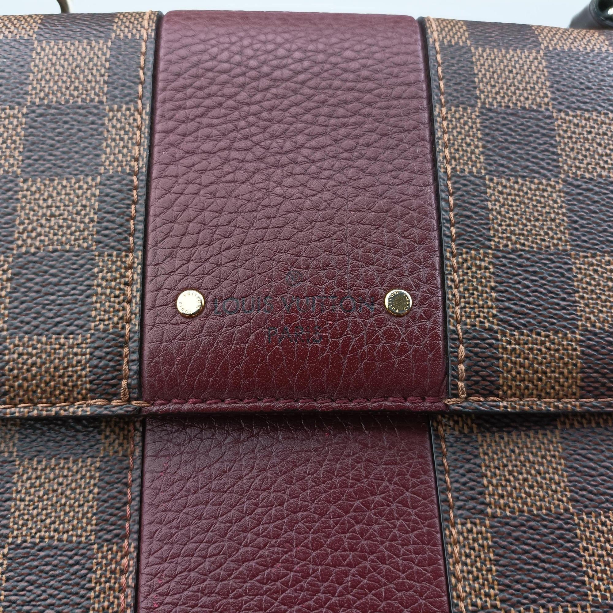 BOND STREET EBENE×bordeaux Damier Canvas aTaurillon leather N64416 TR4167 IC Chipボンド ストリート エベヌ×ボルドー ダミエ キャンバス×トリヨンレザー N64416 TR4167 ICチップ