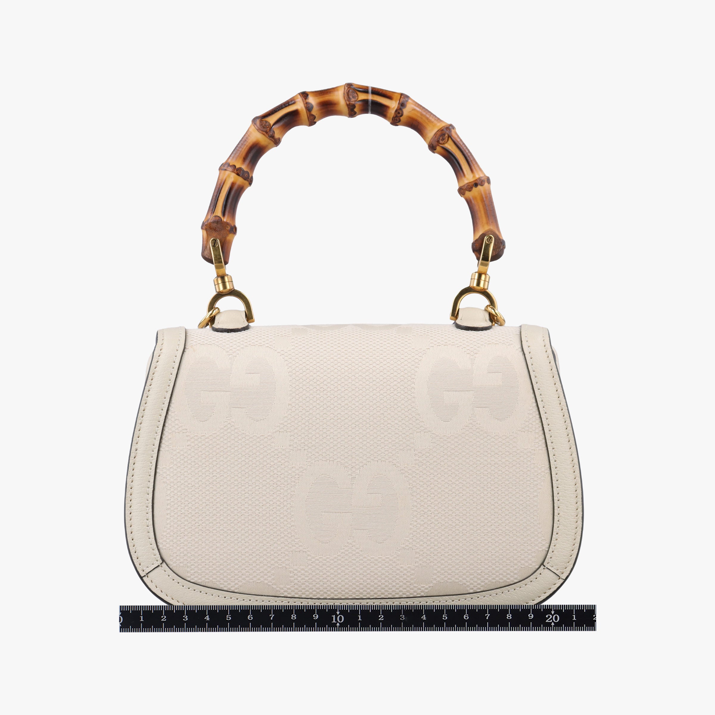 New Bamboo White Leather×Canvas 675797 ニューバンブー ホワイト レザー×キャンバス 675797
