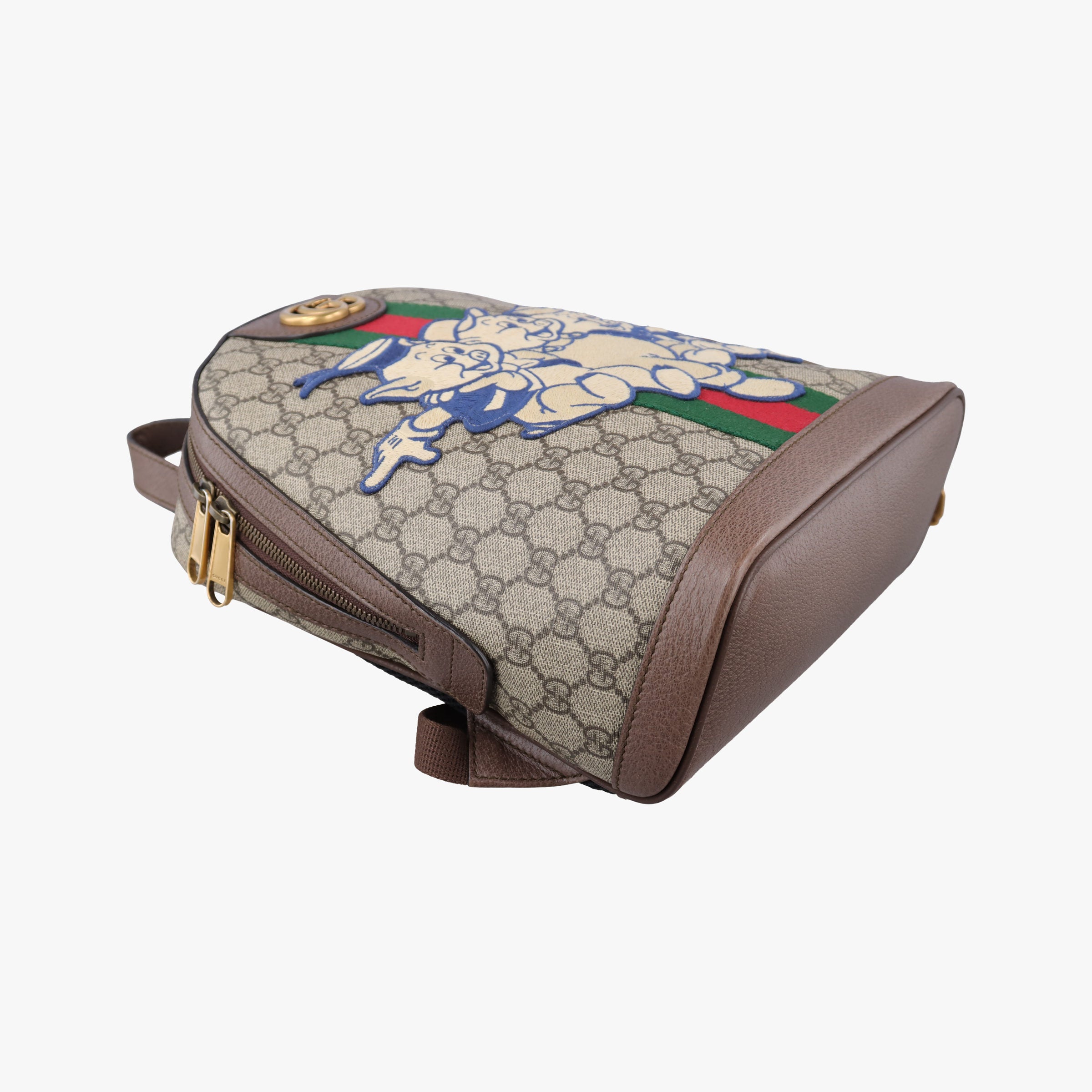 The Three Little Pigs Brown×Multicolour PVC coated canvas 552884 C027878581三匹のこぶた ブラウン×マルチカラー PVCコーティングキャンバス 552884 C027878581