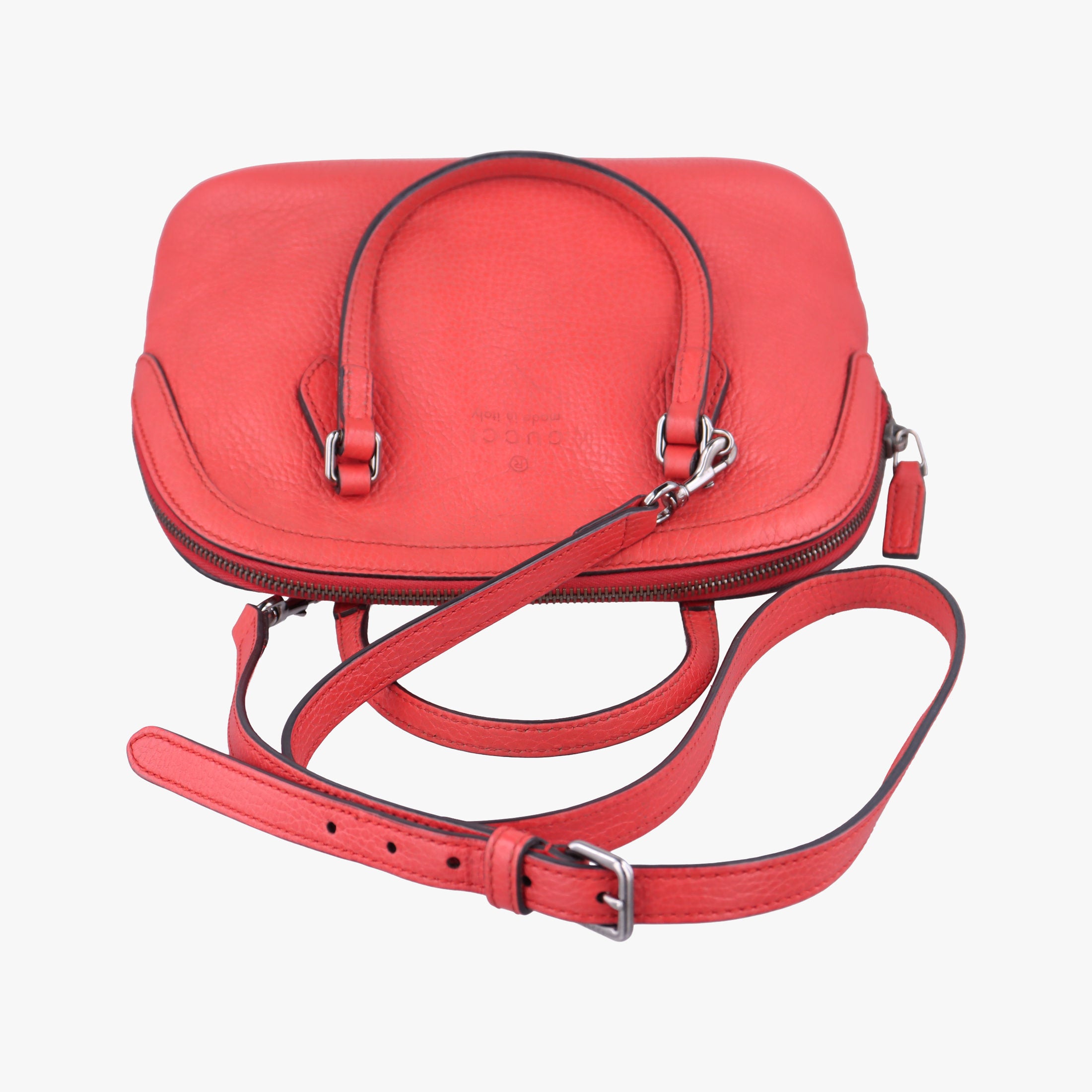 Microguccissima dome Red Leather 341504 F020050845マイクログッチシマ レッド レザー 341504 F020050845