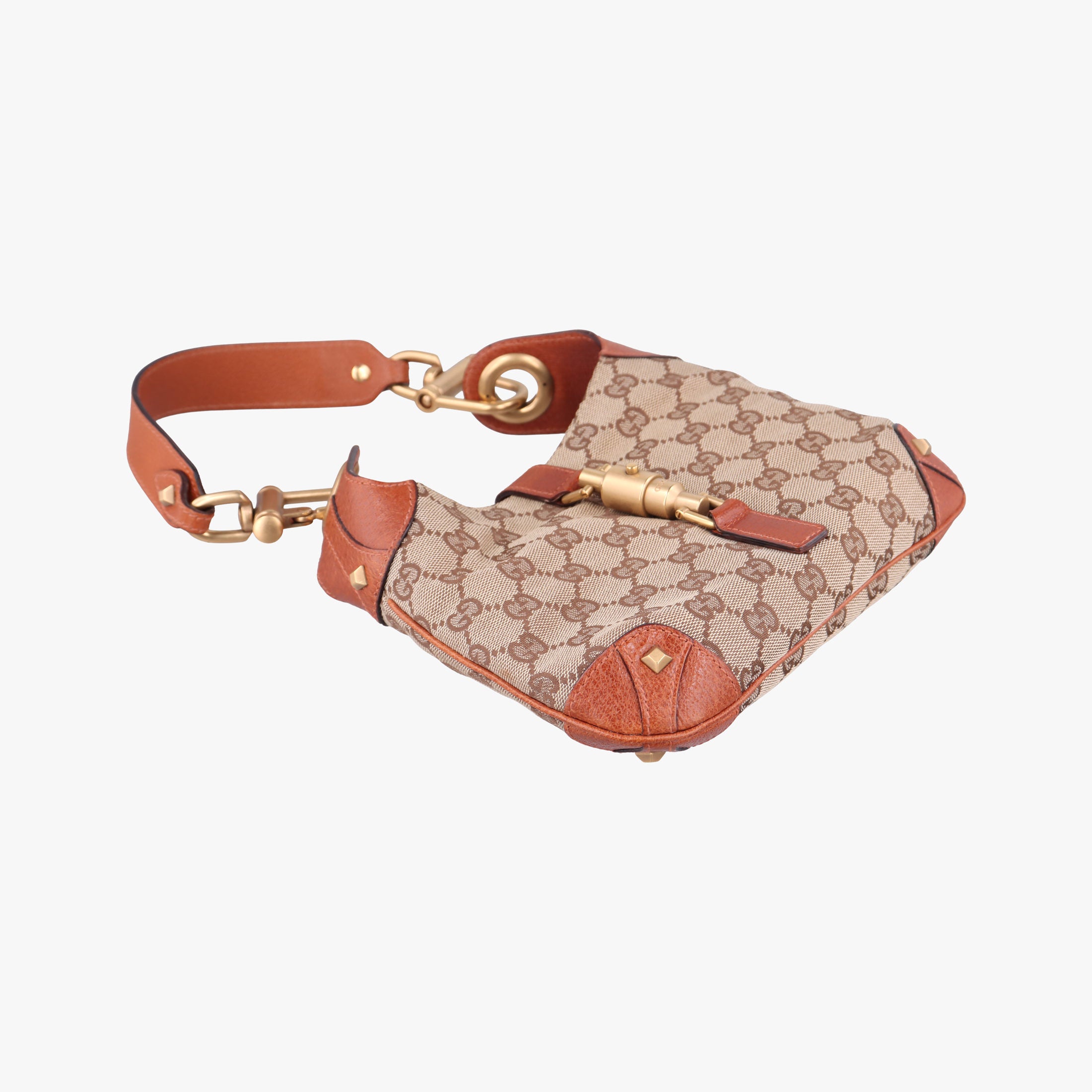 Piston Lock Jackie Hobo Brown canvas×leather 120885 ニュージャッキー ブラウン キャンバス×レザー 120885