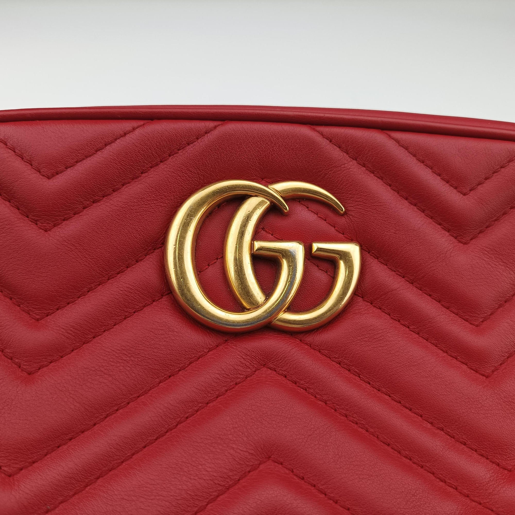 GG Marmont Red Leather 447632 B020971303GGマーモント レッド レザー 447632 B020971303