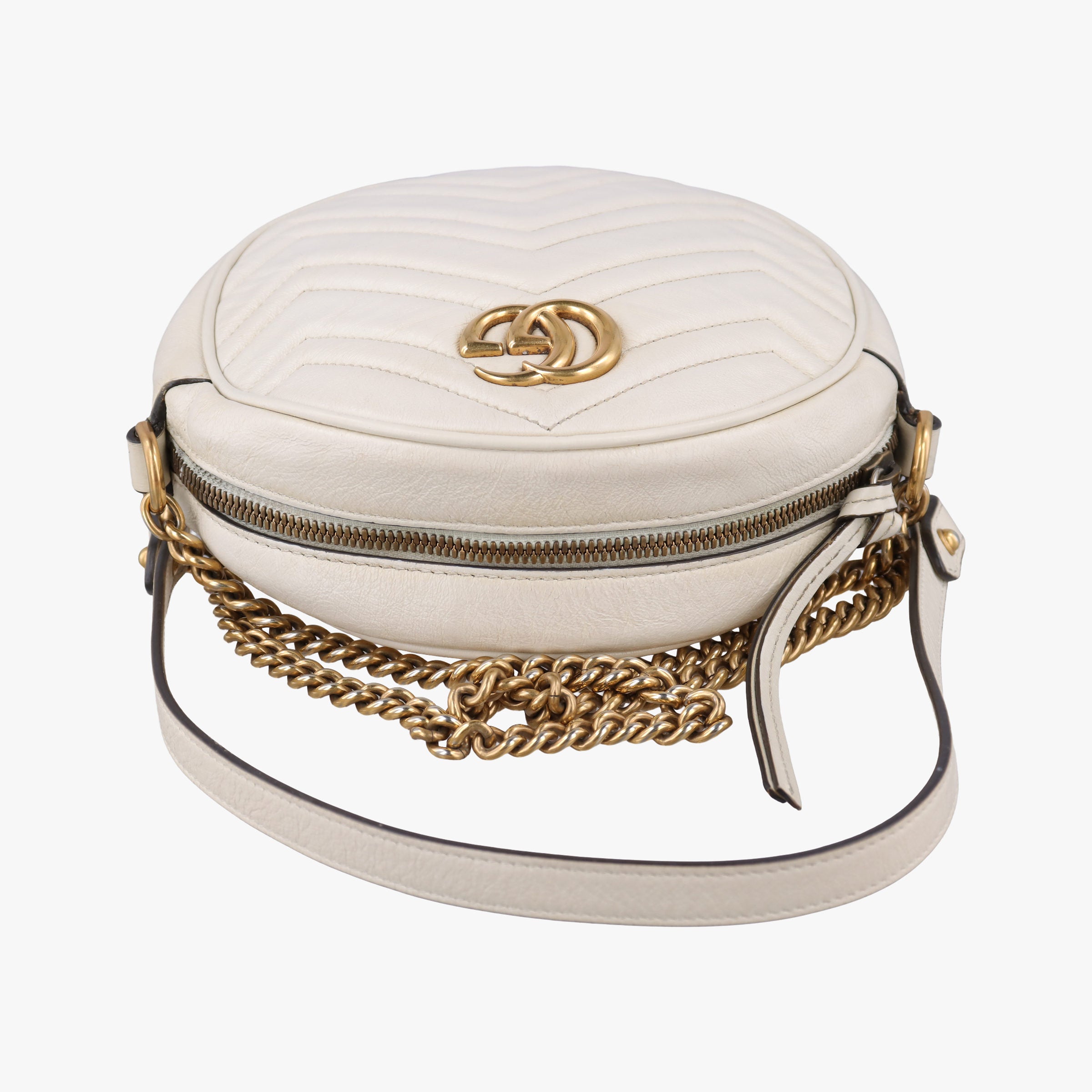 GG Marmont White Leather 550154 E027529418GGマーモント ホワイト レザー 550154 E027529418