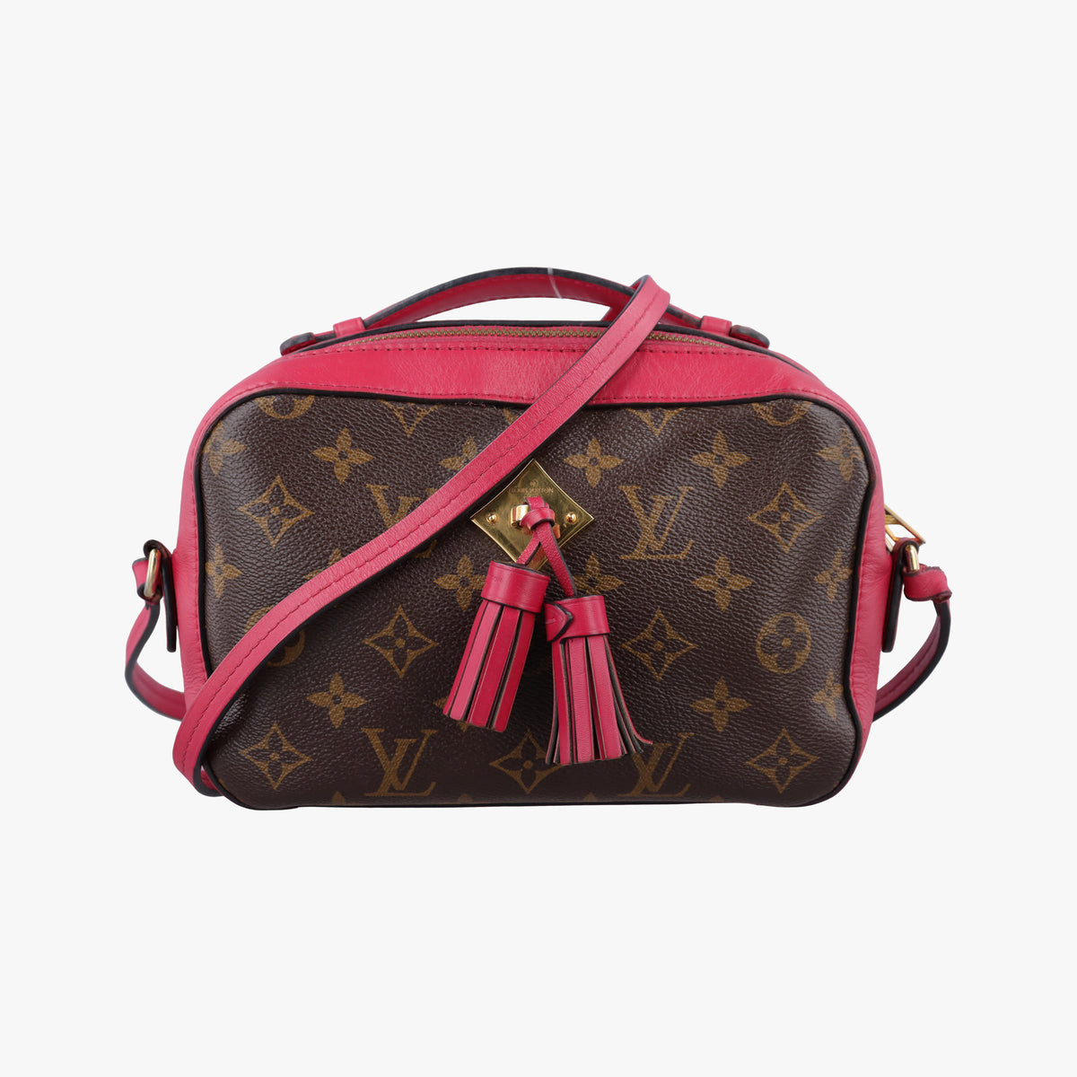 Vintage Louis Vuitton SAINTONGE brown×Freesia Monogram Canvas×calf leather M43557 shoulderbag | stylenewstar