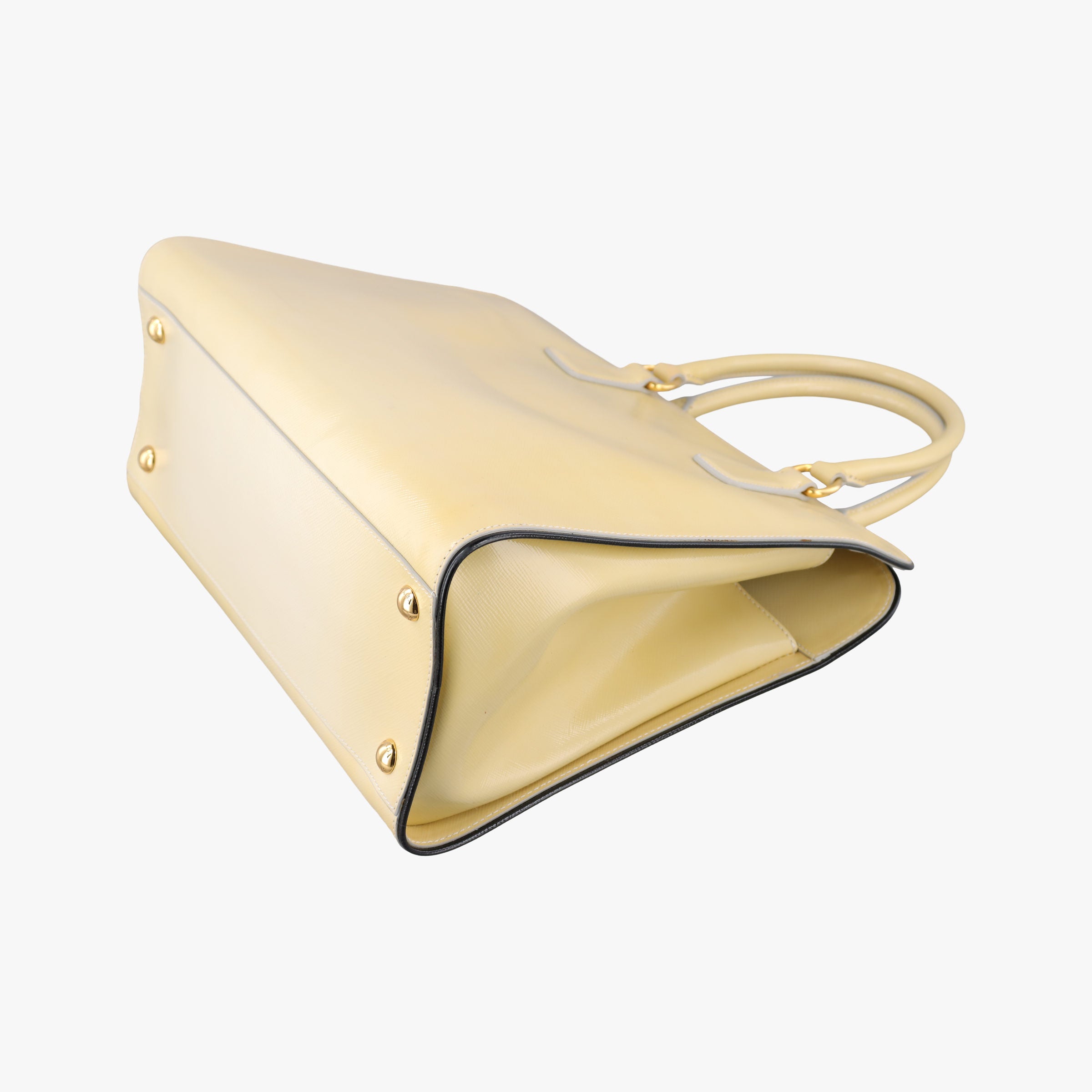 Open tote Yellow SAFFIANO patent 7 Rオープントート イエロー サフィアーノ パテント 7 R