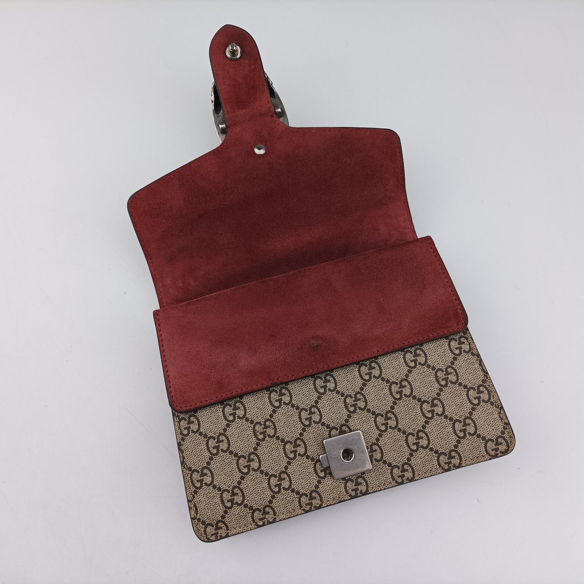 Dionysus beige×red×multicolor PVC coated canvas × suede 421970 D025238859ディオニュソス ベージュ×レッド×マルチカラー PVCコーティングキャンバス × スエード 421970 D025238859