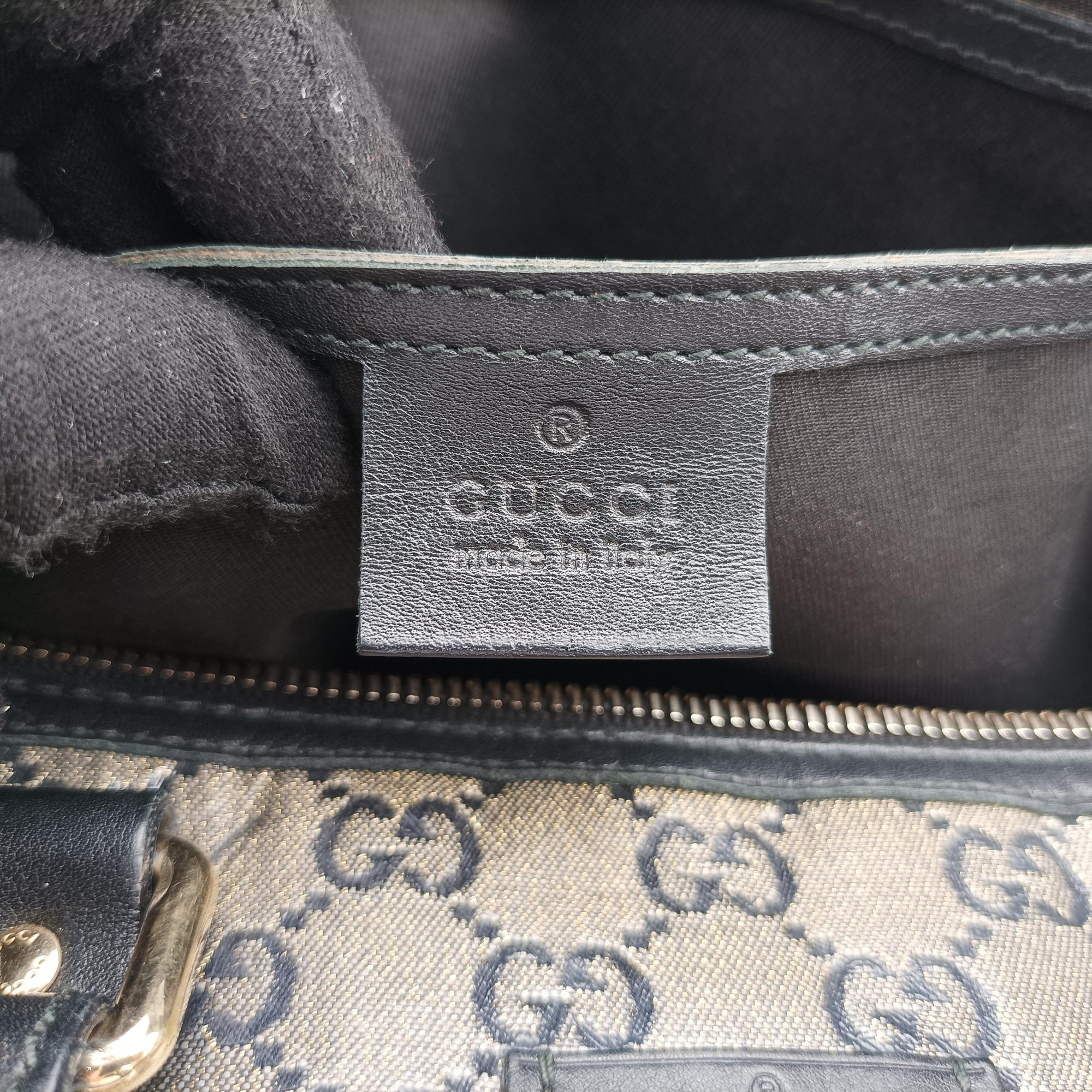 GG plus Spring Joy GG Supreme Grey PVC coated canvas×Leather 203696 E5032281GGプラス ジョイ GGスプリーム グレー PVCコーティングキャンバス×レザー 203696 E5032281