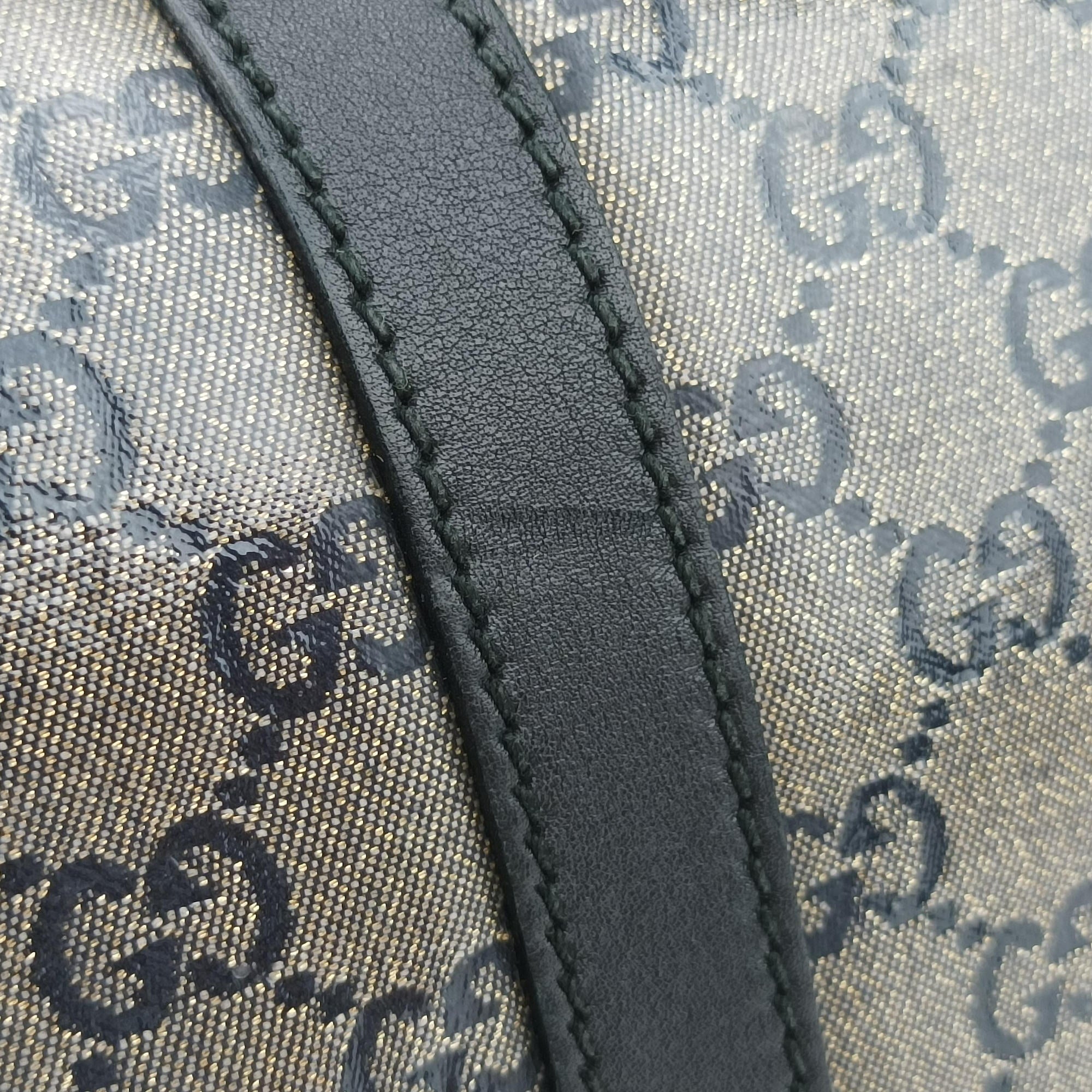 GG plus Spring Joy GG Supreme Grey PVC coated canvas×Leather 203696 E5032281GGプラス ジョイ GGスプリーム グレー PVCコーティングキャンバス×レザー 203696 E5032281