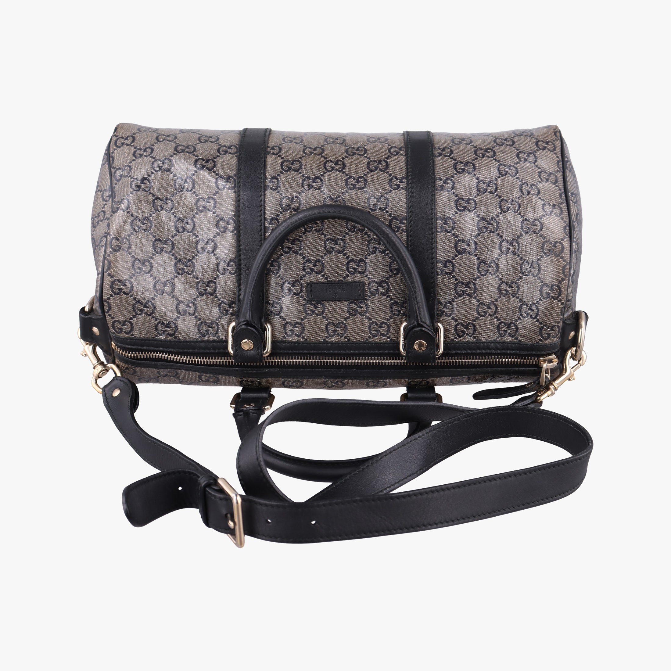 GG plus Spring Joy GG Supreme Grey PVC coated canvas×Leather 203696 E5032281GGプラス ジョイ GGスプリーム グレー PVCコーティングキャンバス×レザー 203696 E5032281