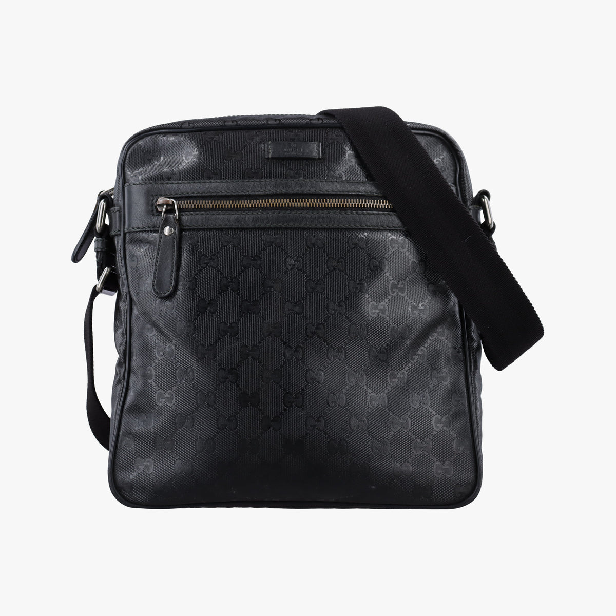 GG Imprime Messenger Black PVC coated canvas 201448 G5540557GGインプリメ メッセンジャー ブラック PVCコーティングキャンバス 201448 G5540557