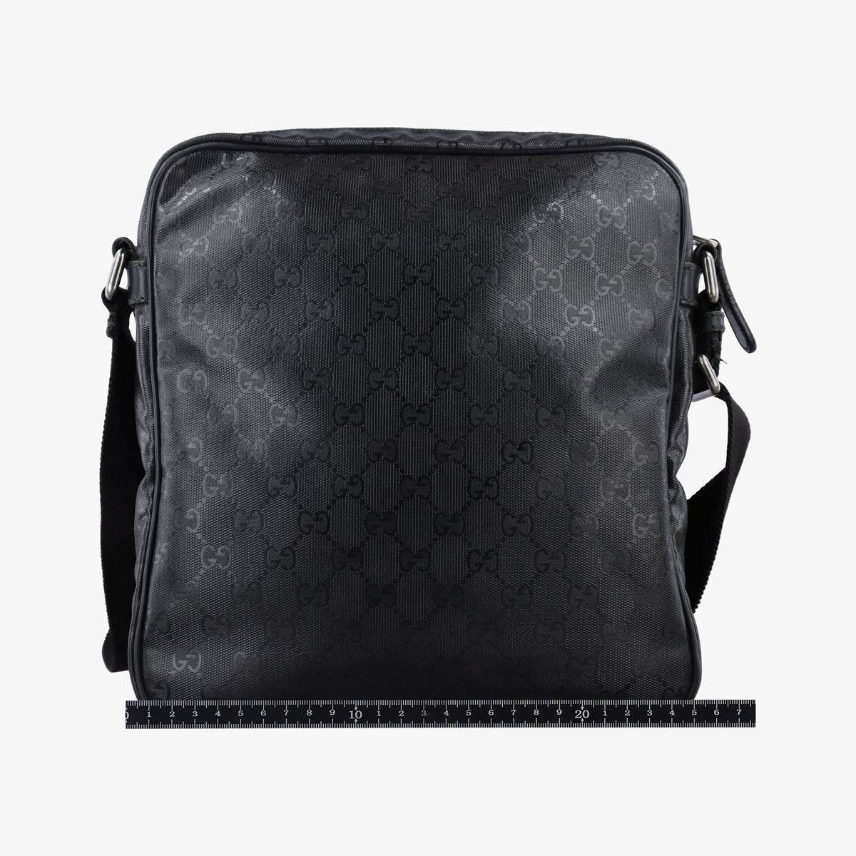 GG Imprime Messenger Black PVC coated canvas 201448 G5540557GGインプリメ メッセンジャー ブラック PVCコーティングキャンバス 201448 G5540557