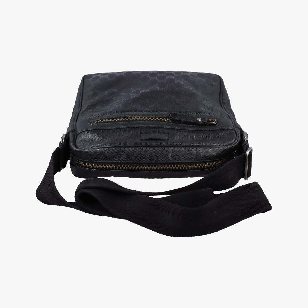 GG Imprime Messenger Black PVC coated canvas 201448 G5540557GGインプリメ メッセンジャー ブラック PVCコーティングキャンバス 201448 G5540557