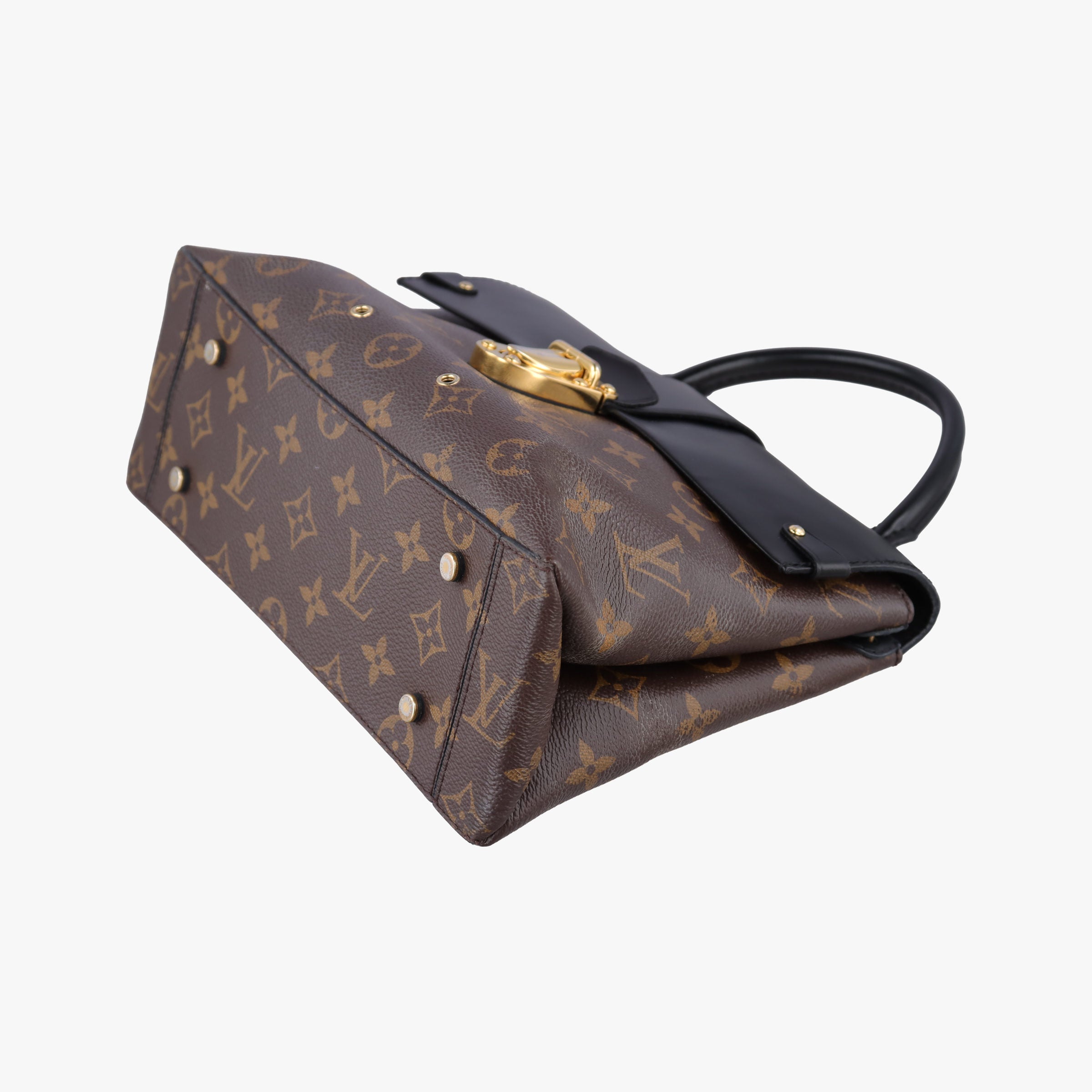 One-handle Flap MM brown×black Monogram Canvas×calf leather M43125 FL3107 IC ChipワンハンドルフラップMM モノグラム/ブラウン×ブラック モノグラムキャンバス×カーフレザー M43125 FL3107 ICチップ