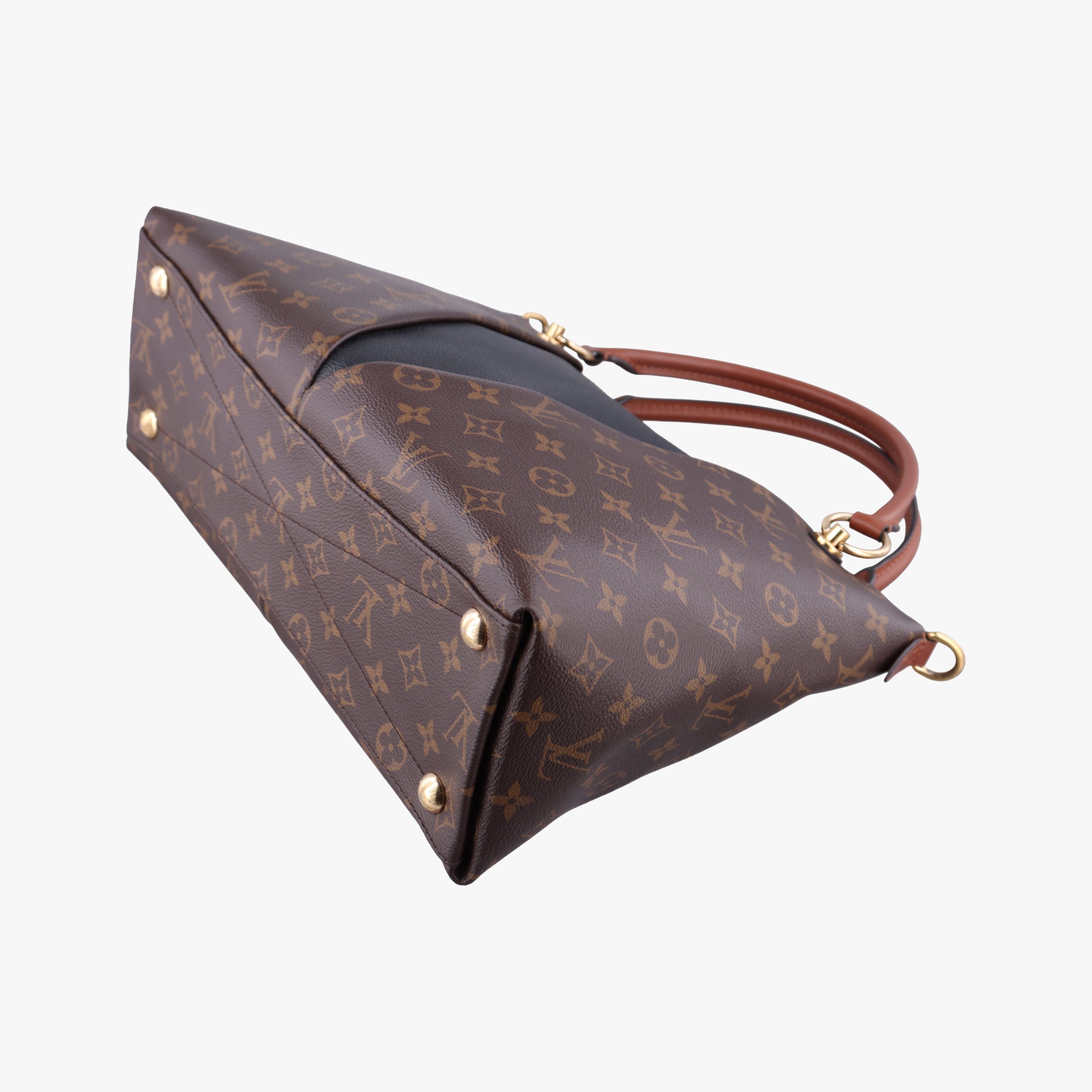 V TOTE BB brown MARRON×BLACK Monogram Canvas×calf leather M43948 FL2139VトートBB モノグラム/ブラウンマロン×ブラック モノグラムキャンバス×カーフレザー M43948 FL2139