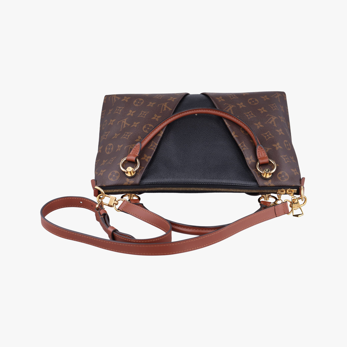 V TOTE BB brown MARRON×BLACK Monogram Canvas×calf leather M43948 FL2139VトートBB モノグラム/ブラウンマロン×ブラック モノグラムキャンバス×カーフレザー M43948 FL2139