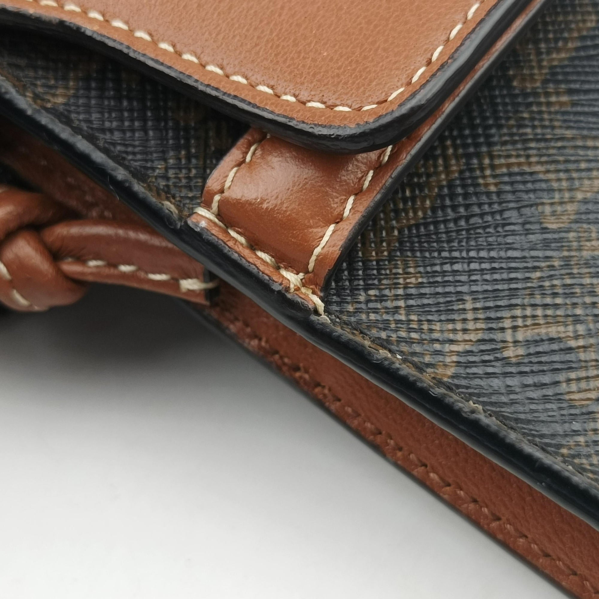 Triomphe Phone Pouch Brown PVC coated canvas×Leather S-AN-4231トリオンフ フォンポーチ ブラウン PVCコーティングキャンバス×レザー S-AN-4231