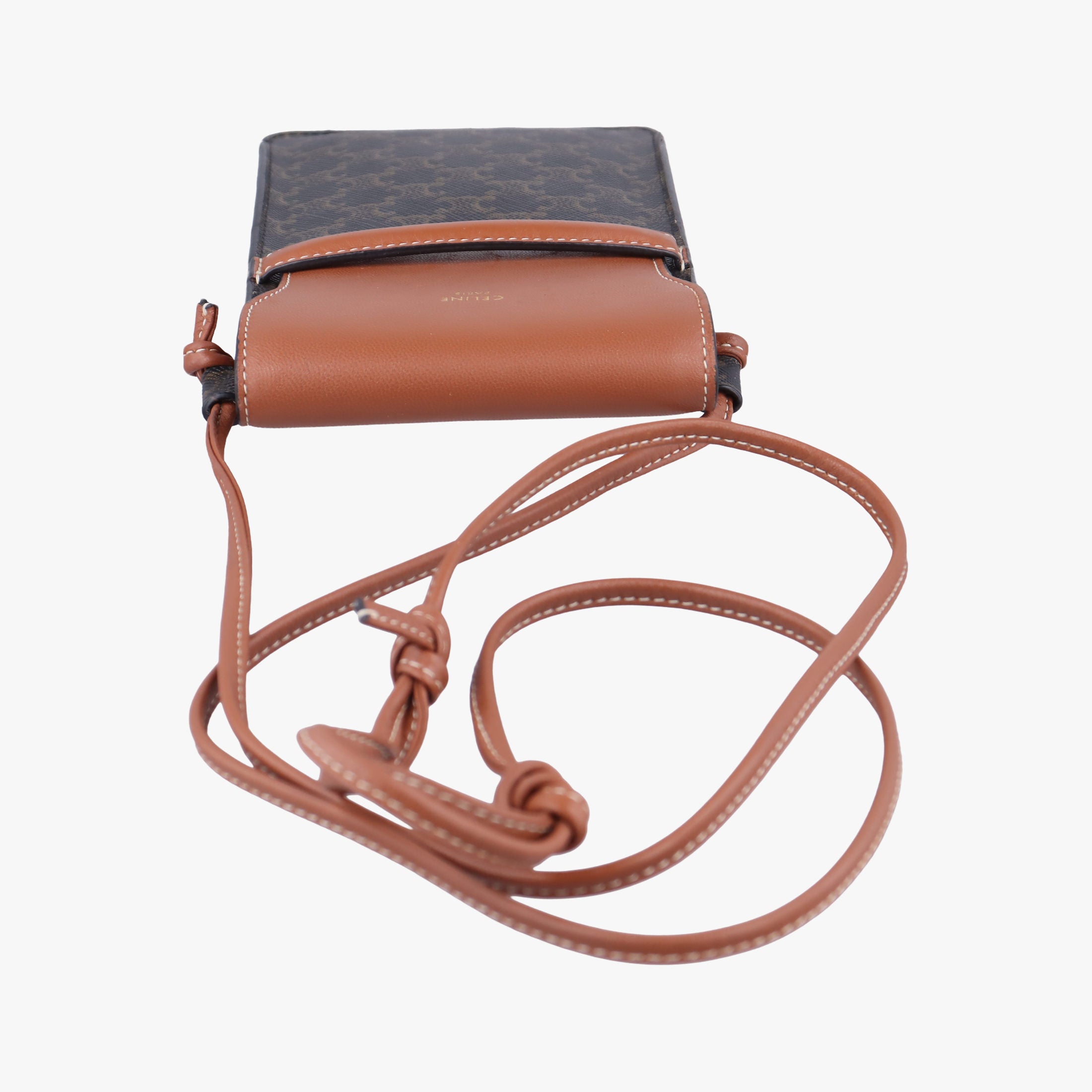 Triomphe Phone Pouch Brown PVC coated canvas×Leather S-AN-4231トリオンフ フォンポーチ ブラウン PVCコーティングキャンバス×レザー S-AN-4231