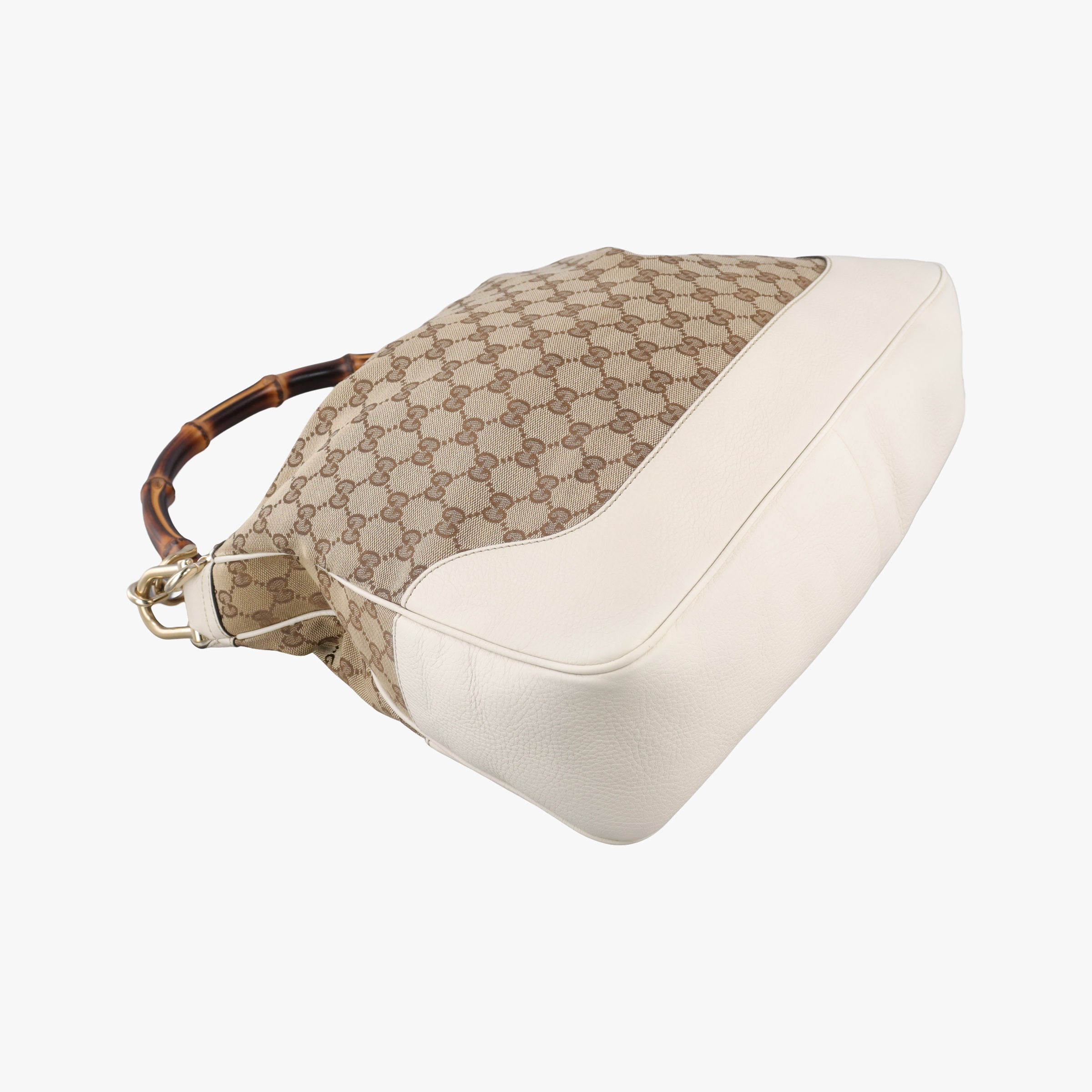 Bamboo Beige×White Canvas×Leather 282315 B011335850バンブー ベージュ×ホワイト キャンバス×レザー 282315 B011335850