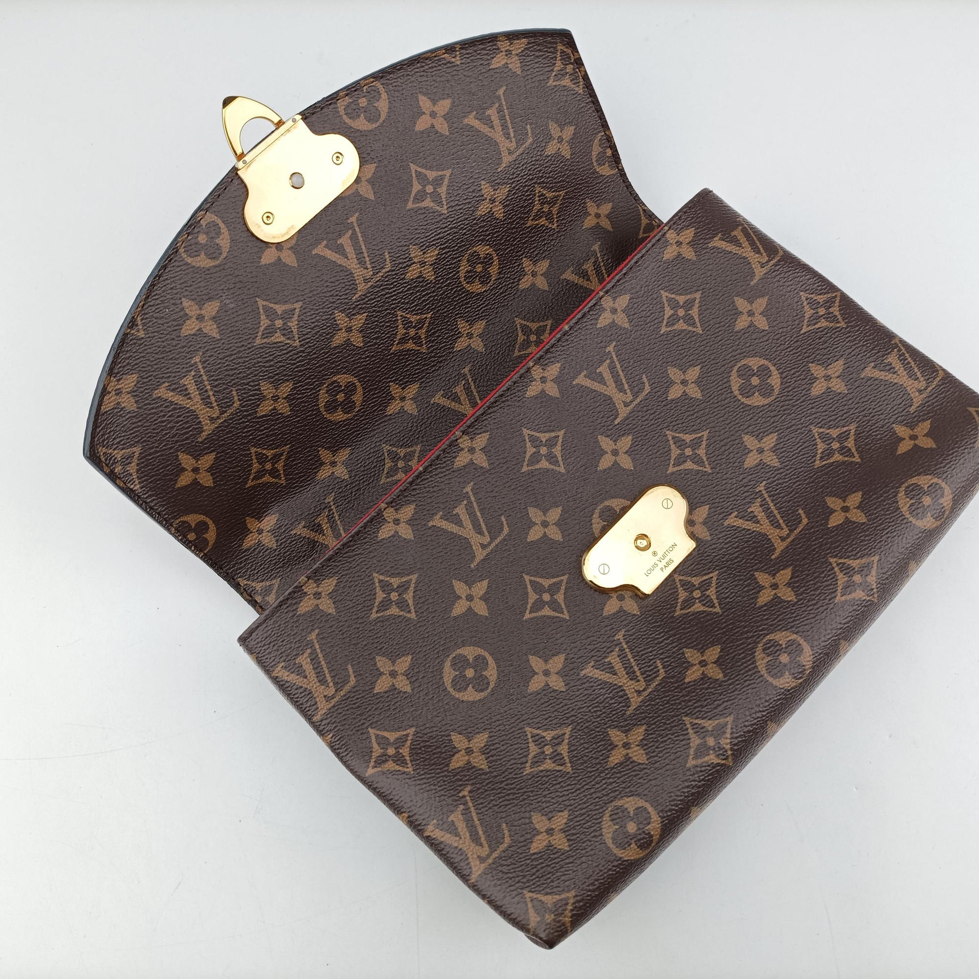 SAINT PLACIDE brown×CERISE Monogram Canvas×calf leather M43713 SN1138 IC Chipサンプラシード モノグラム/ブラウン×スリーズ モノグラムキャンバス×カーフレザー M43713 SN1138 ICチップ