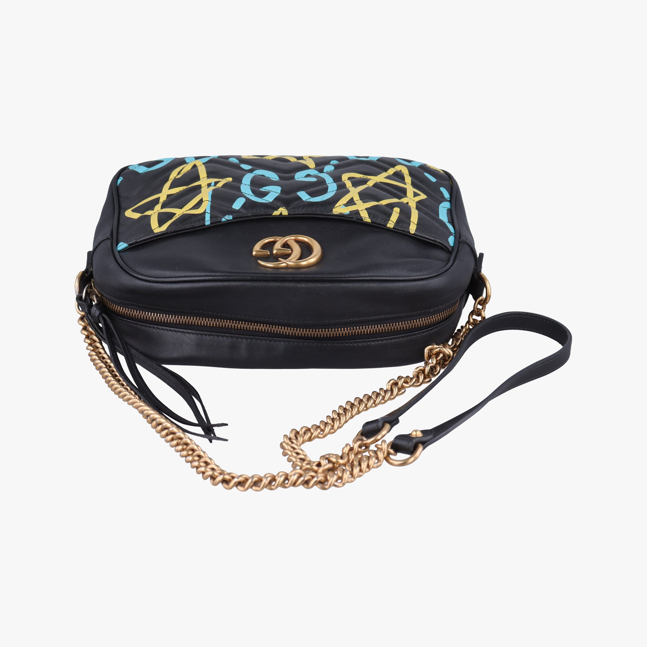 GG Marmont Black×multicolor Leather 443499 C020458347GGマーモント ブラック×マルチカラー レザー 443499 C020458347
