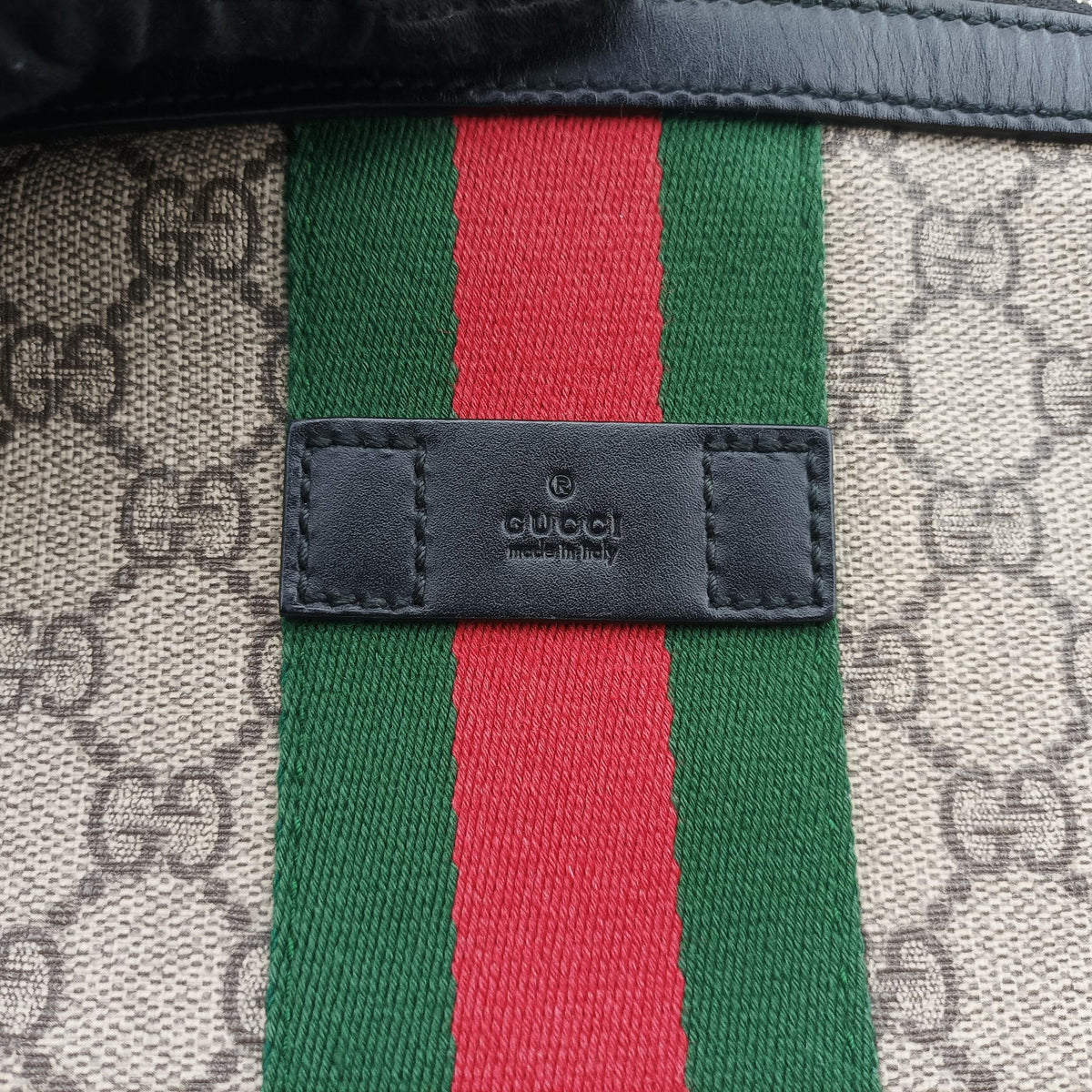 Vintage Gucci Web GG Supreme Messenger Beige×Multicolour PVC coated canvas 471454 shoulderbag | stylenewstar