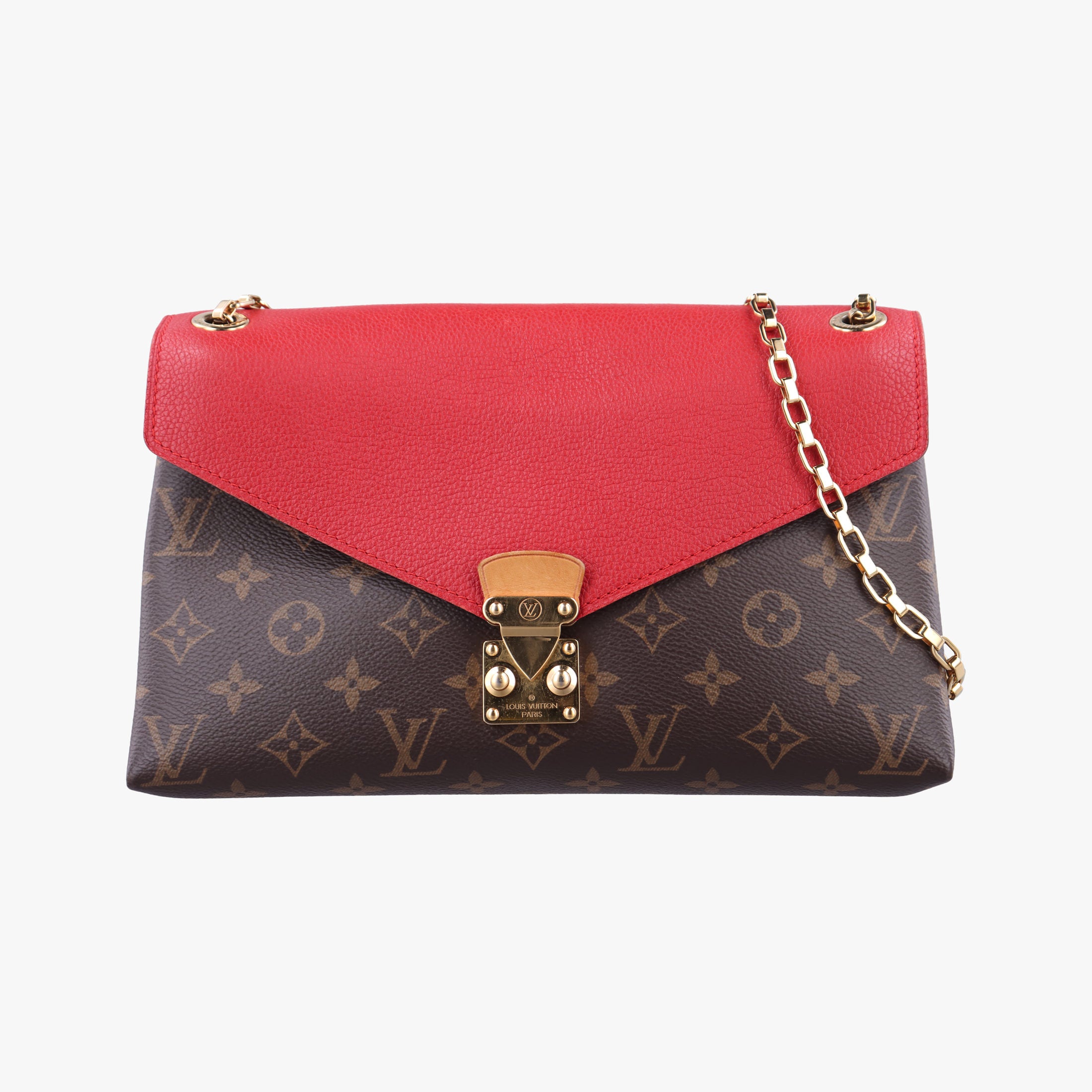PALLAS Chain Brown×CERISE Monogram Canvas×calf leather M41201 CA2134パラス チェーン モノグラム/ブラウン×スリーズ モノグラムキャンバス×カーフレザー M41201 CA2134