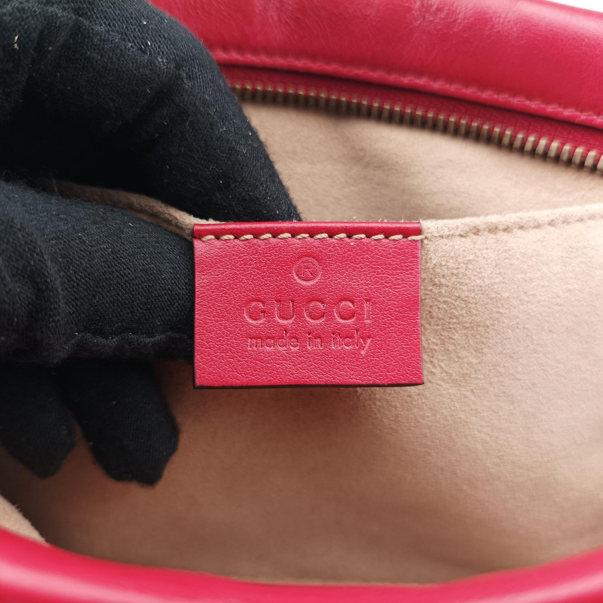GG Marmont Red Leather 447632 H023318361GGマーモント レッド レザー 447632 H023318361