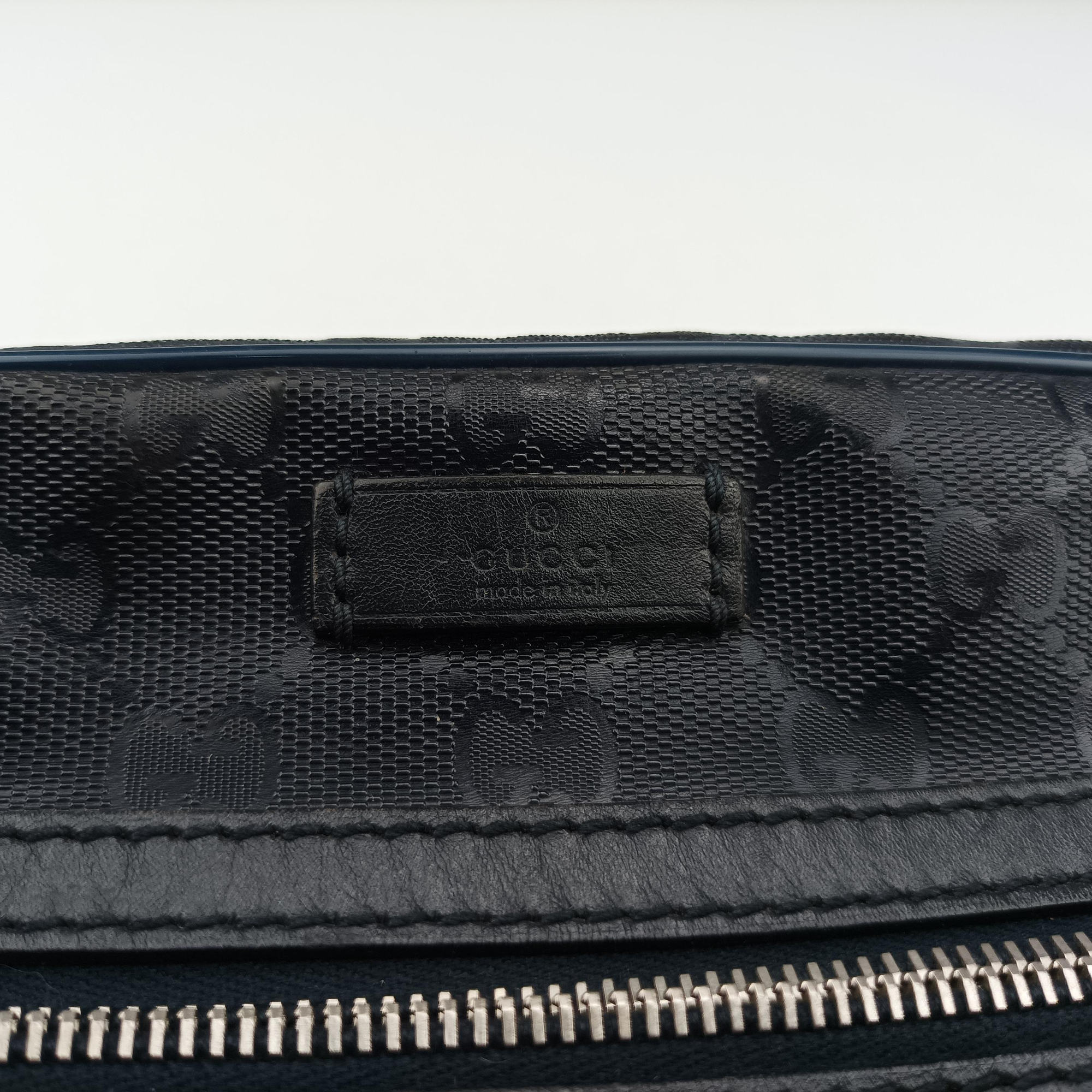 GG Imprime Messenger Navy PVC coated canvas×Leather 201448 C8945368GGインプリメ メッセンジャー ネイビー PVCコーティングキャンバス×レザー 201448 C8945368