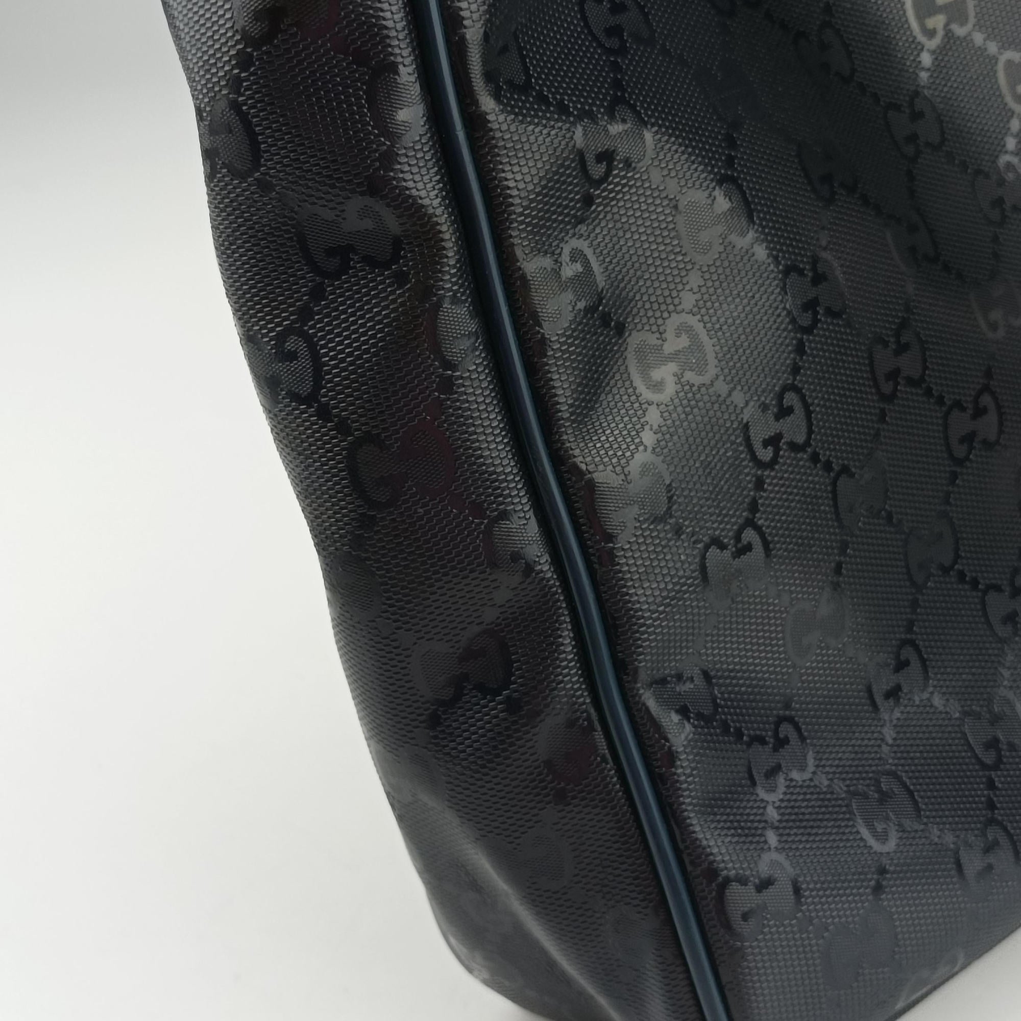 GG Imprime Messenger Navy PVC coated canvas×Leather 201448 C8945368GGインプリメ メッセンジャー ネイビー PVCコーティングキャンバス×レザー 201448 C8945368