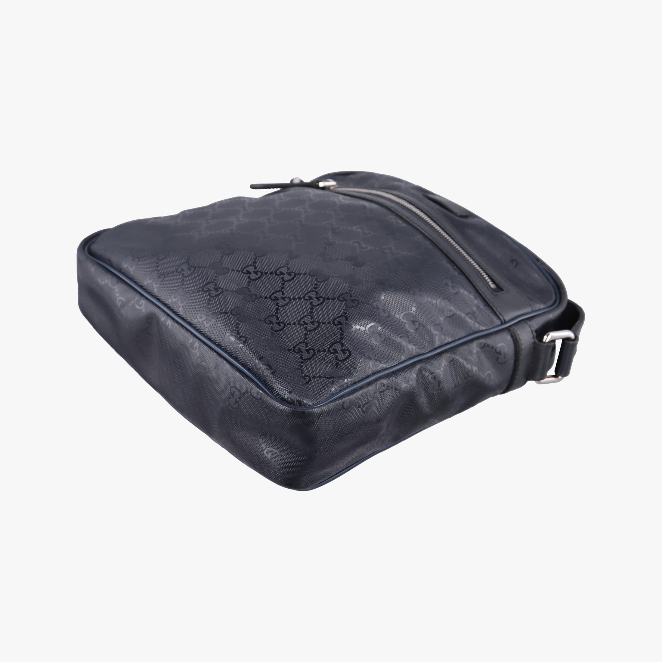 GG Imprime Messenger Navy PVC coated canvas×Leather 201448 C8945368GGインプリメ メッセンジャー ネイビー PVCコーティングキャンバス×レザー 201448 C8945368