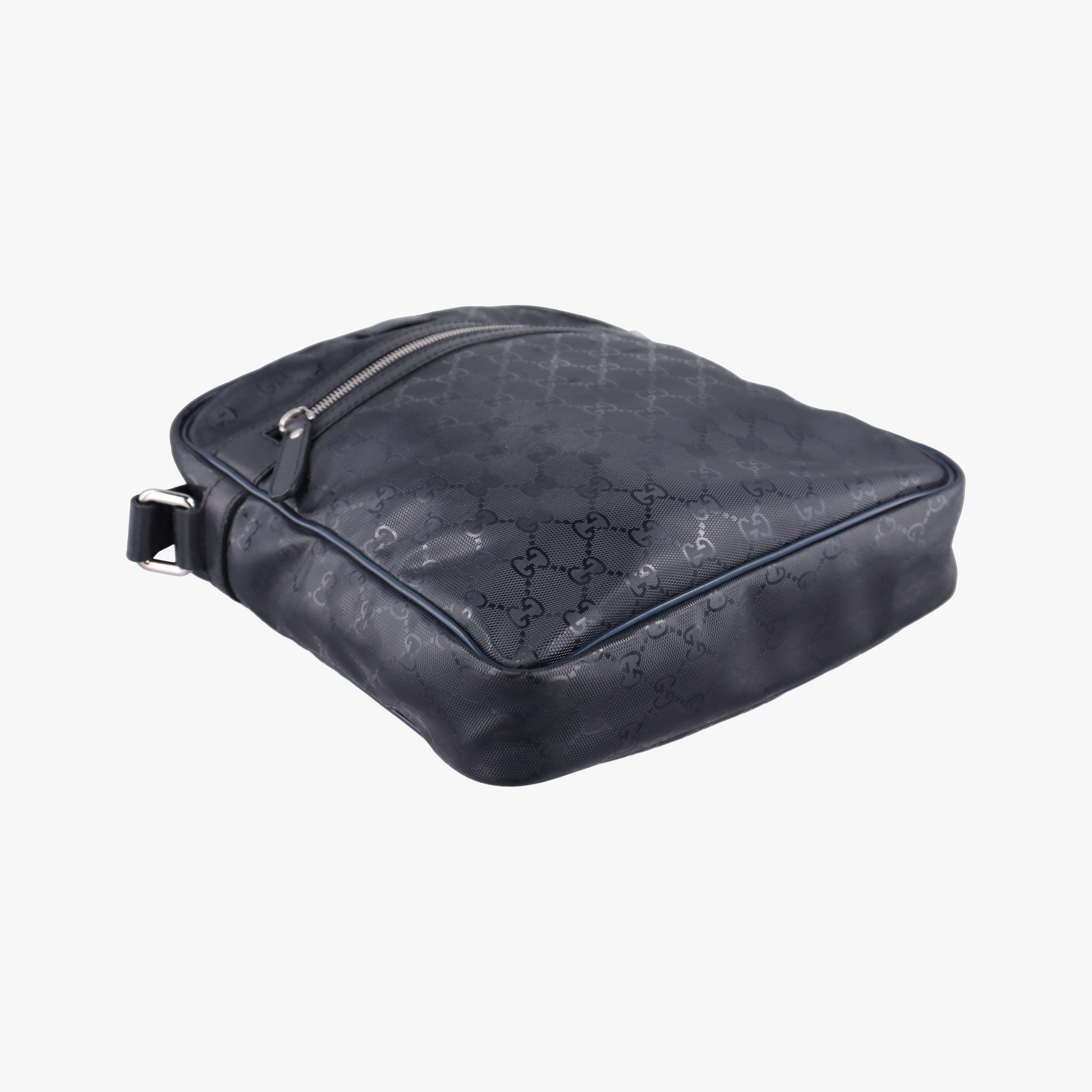 GG Imprime Messenger Navy PVC coated canvas×Leather 201448 C8945368GGインプリメ メッセンジャー ネイビー PVCコーティングキャンバス×レザー 201448 C8945368