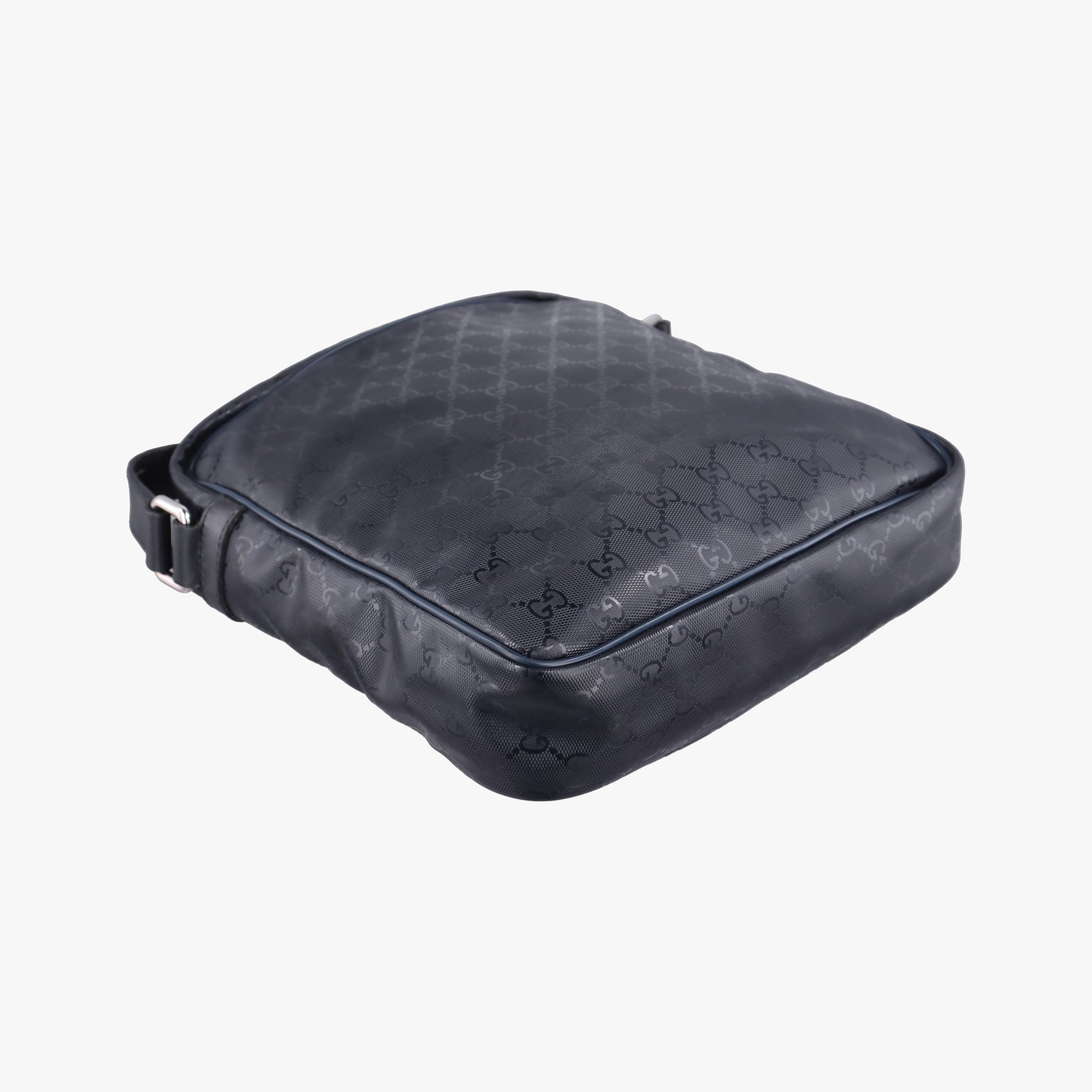 GG Imprime Messenger Navy PVC coated canvas×Leather 201448 C8945368GGインプリメ メッセンジャー ネイビー PVCコーティングキャンバス×レザー 201448 C8945368