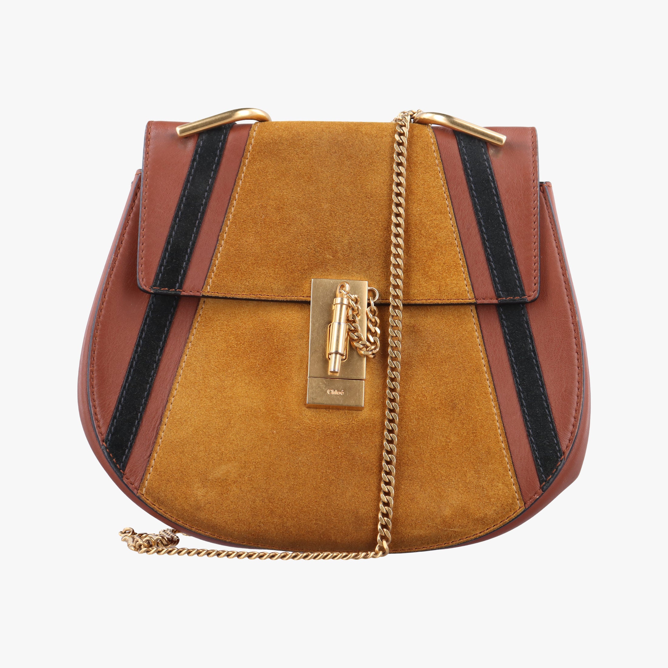 DREW Orange × Brown × Black Leather×suede 04165765-9ドリュー オレンジ × ブラウン × ブラック レザー×スエード 04165765-9