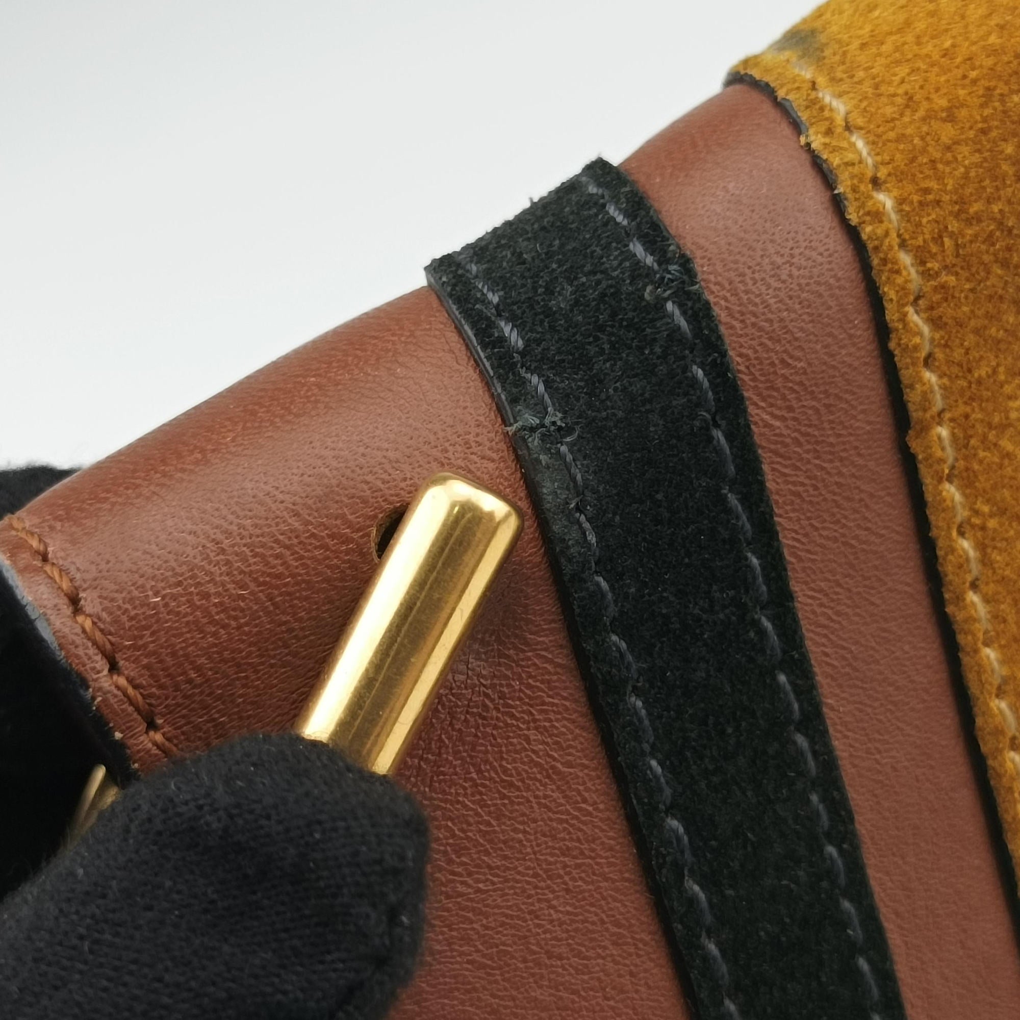 DREW Orange × Brown × Black Leather×suede 04165765-9ドリュー オレンジ × ブラウン × ブラック レザー×スエード 04165765-9