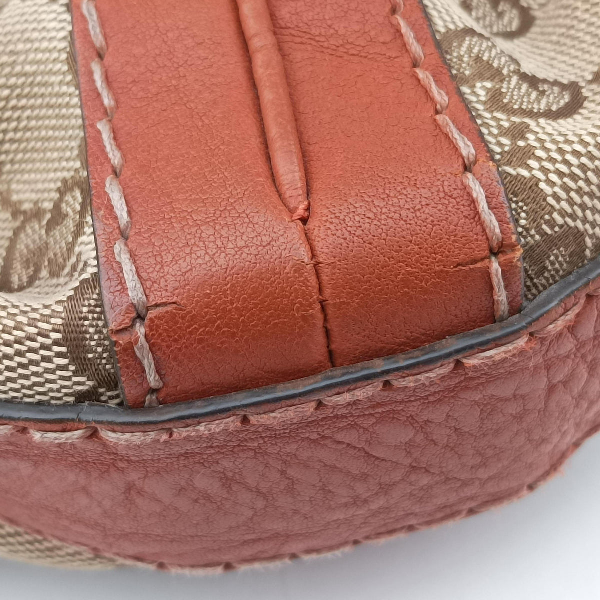 Pre-owned Gucci GG Running Brown Canvas×Leather 247185 shoulderbag | stylenewstar