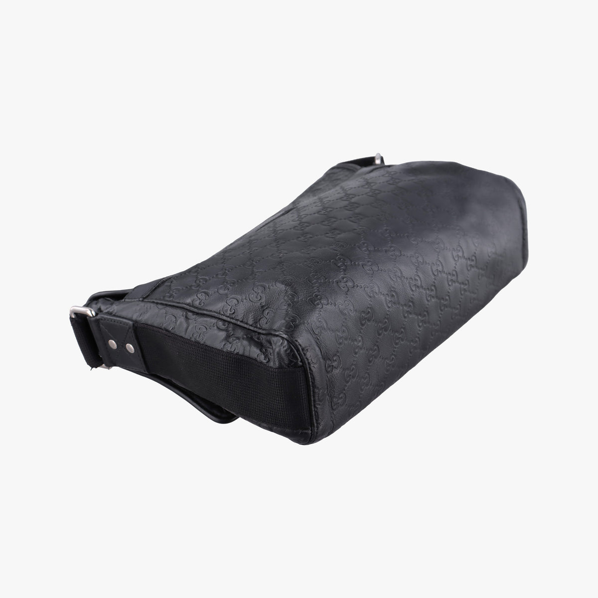 Guccissima Rubber Messenger Black Leather 246067 D011630899グッチシマ メッセンジャー ブラック レザー 246067 D011630899